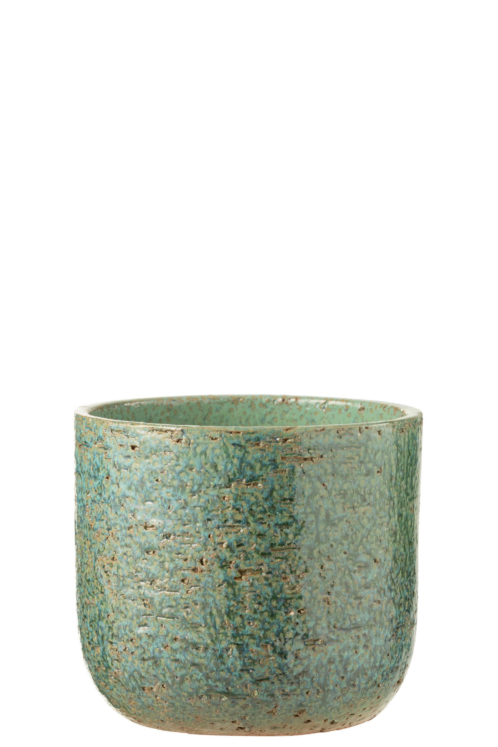 J-Line Bloempot Leo Keramiek Groen Xlarge