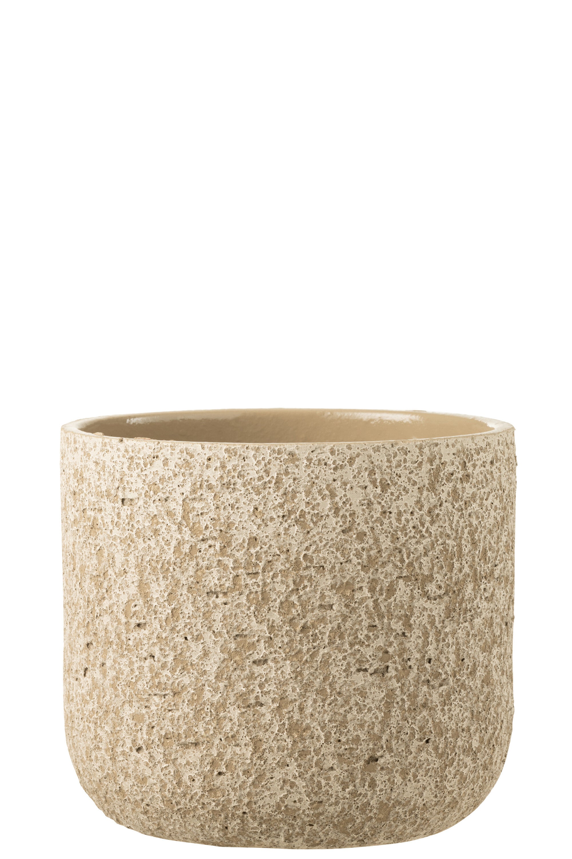 J-Line Bloempot Ruw Keramiek Beige X-Large