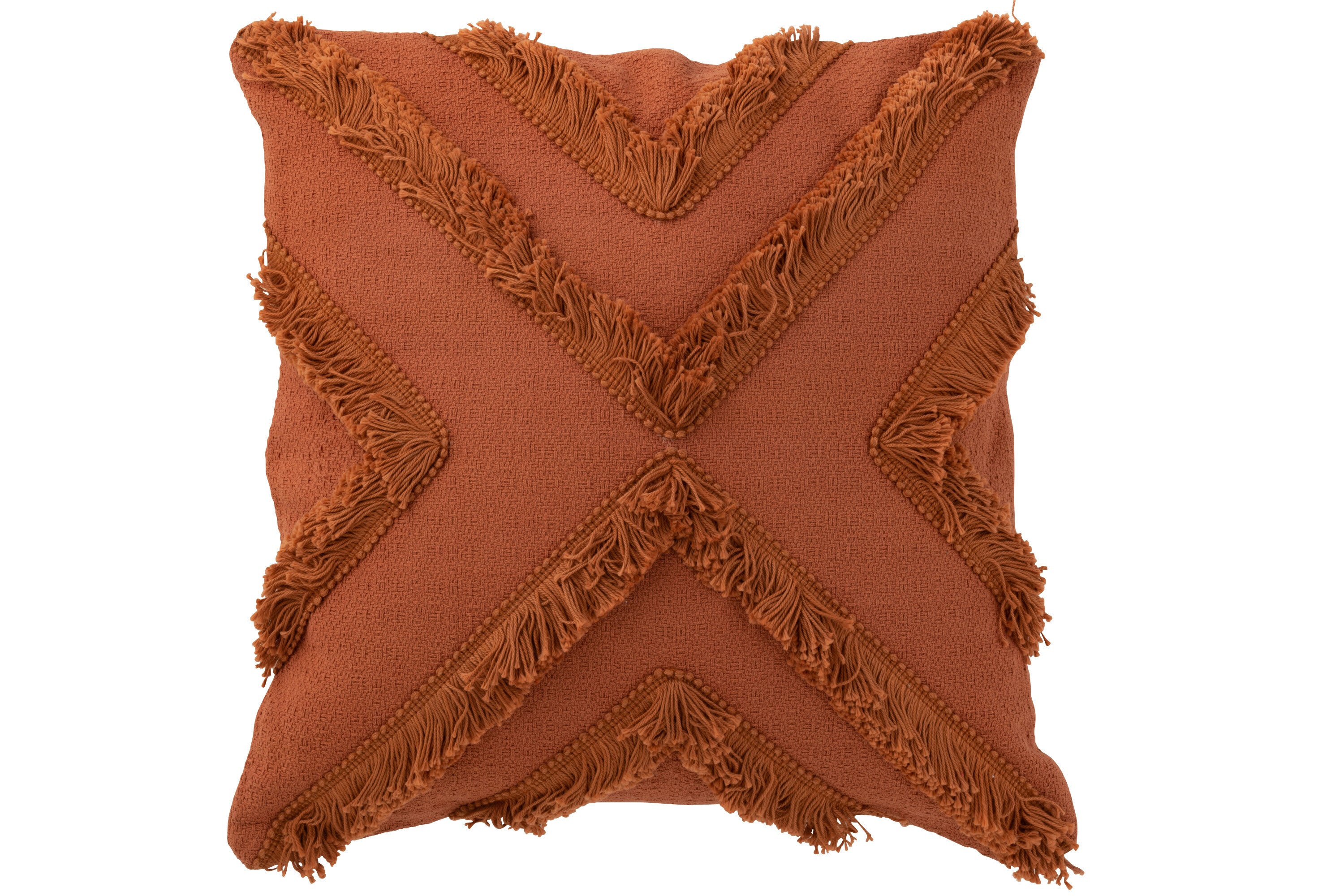 J-Line Kussen Etnisch Textiel Terracotta