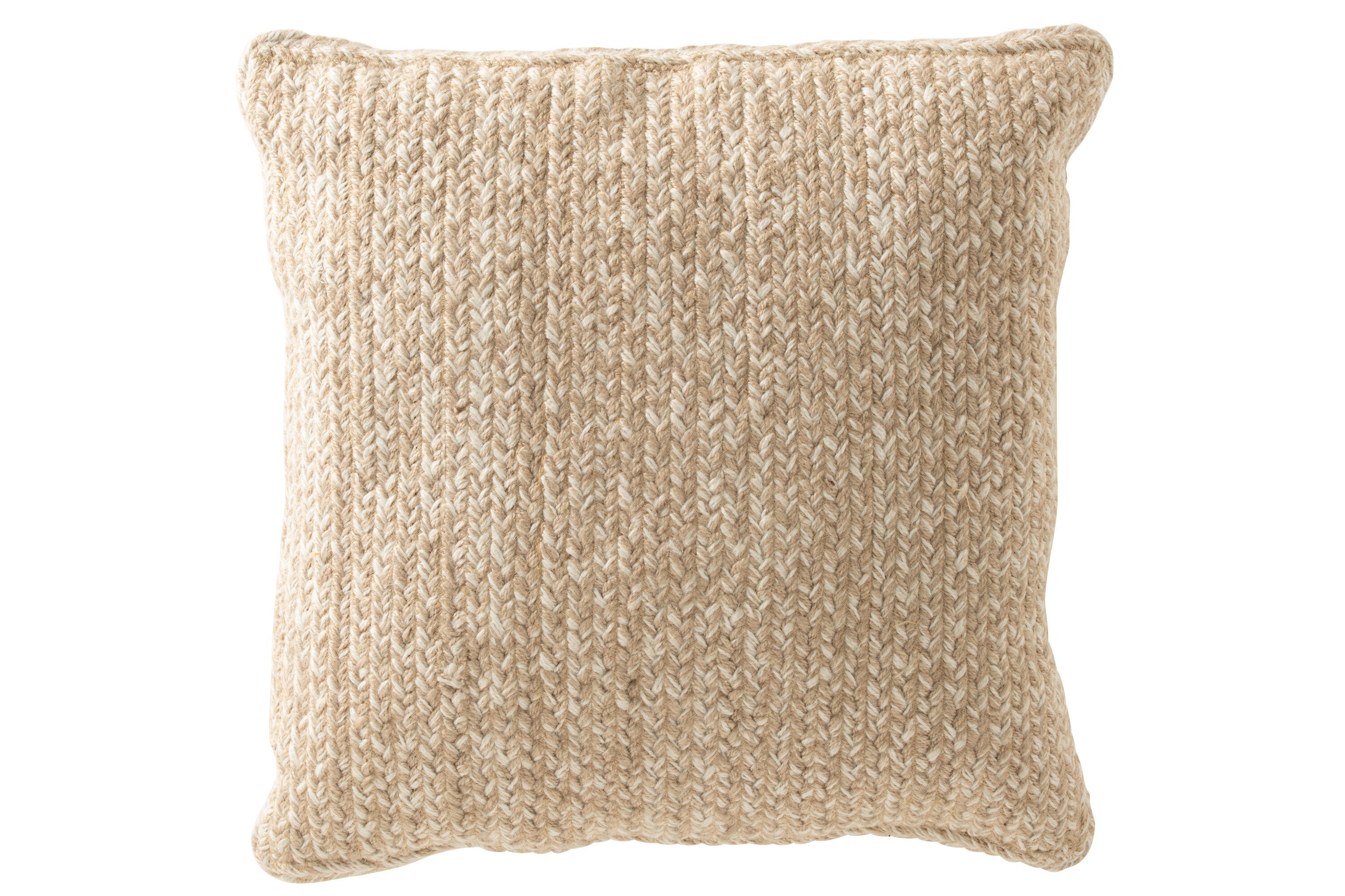 J-Line kussen Miami Outdoor - polyester - naturel/vit