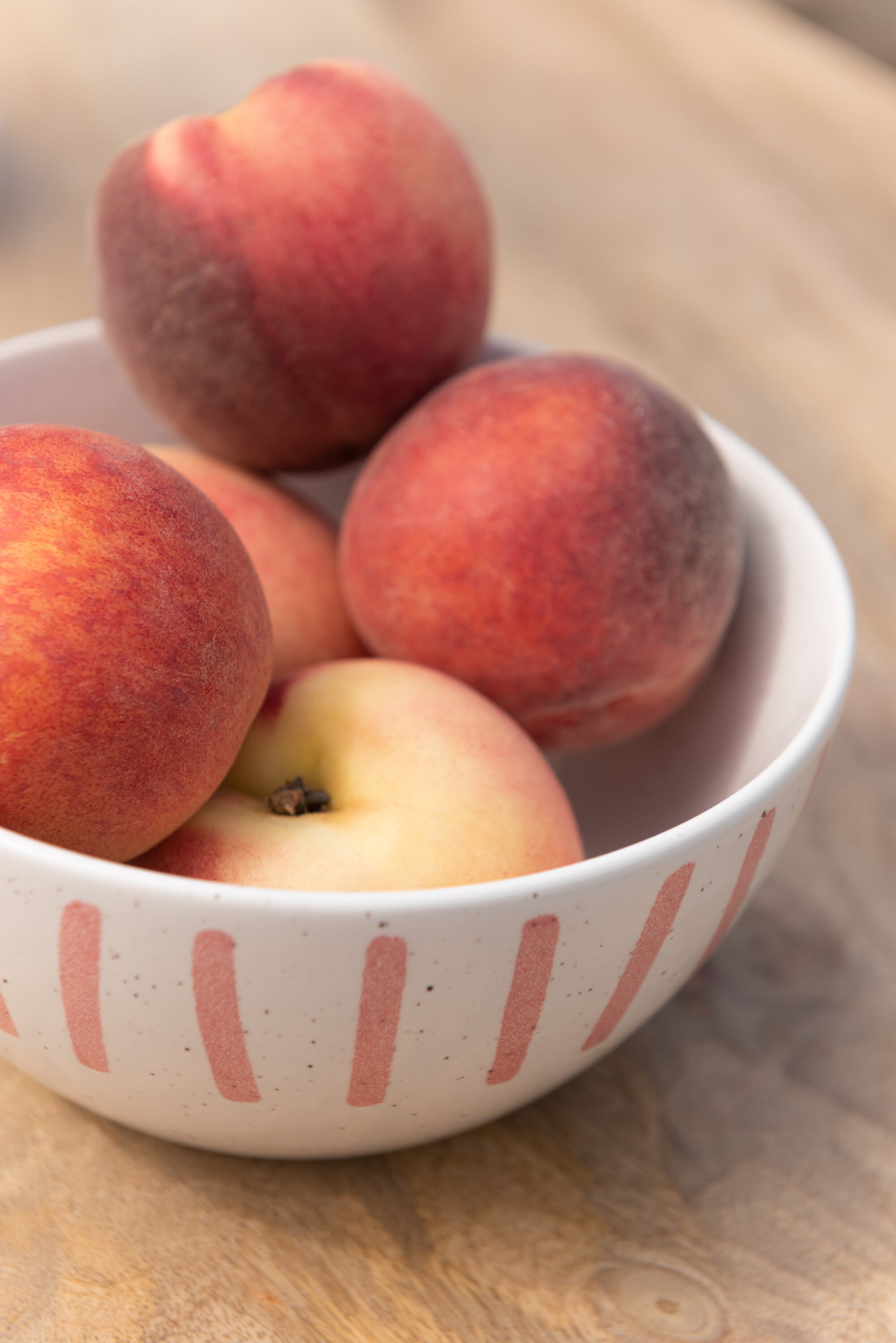 J-Line Lijn kom - porselein - roze - 4 stuks