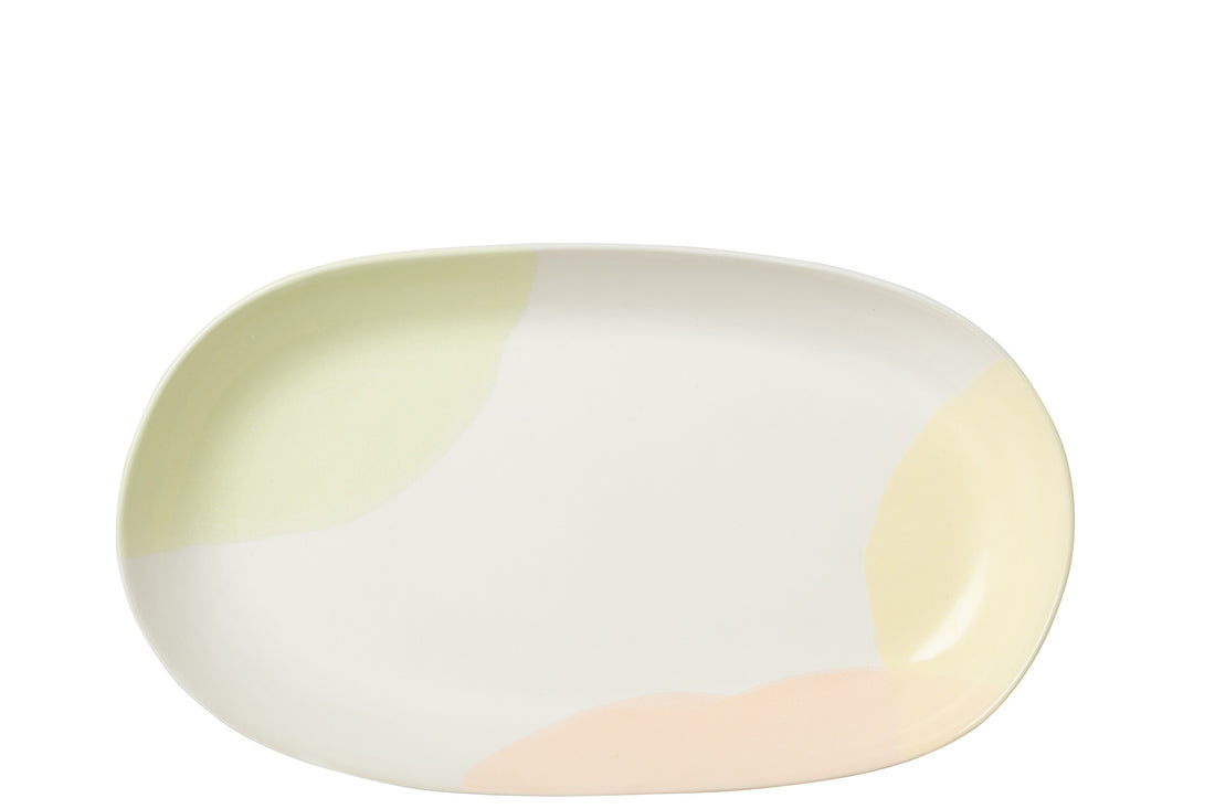 J-Line Bord Ovaal Punt Porselein Mix