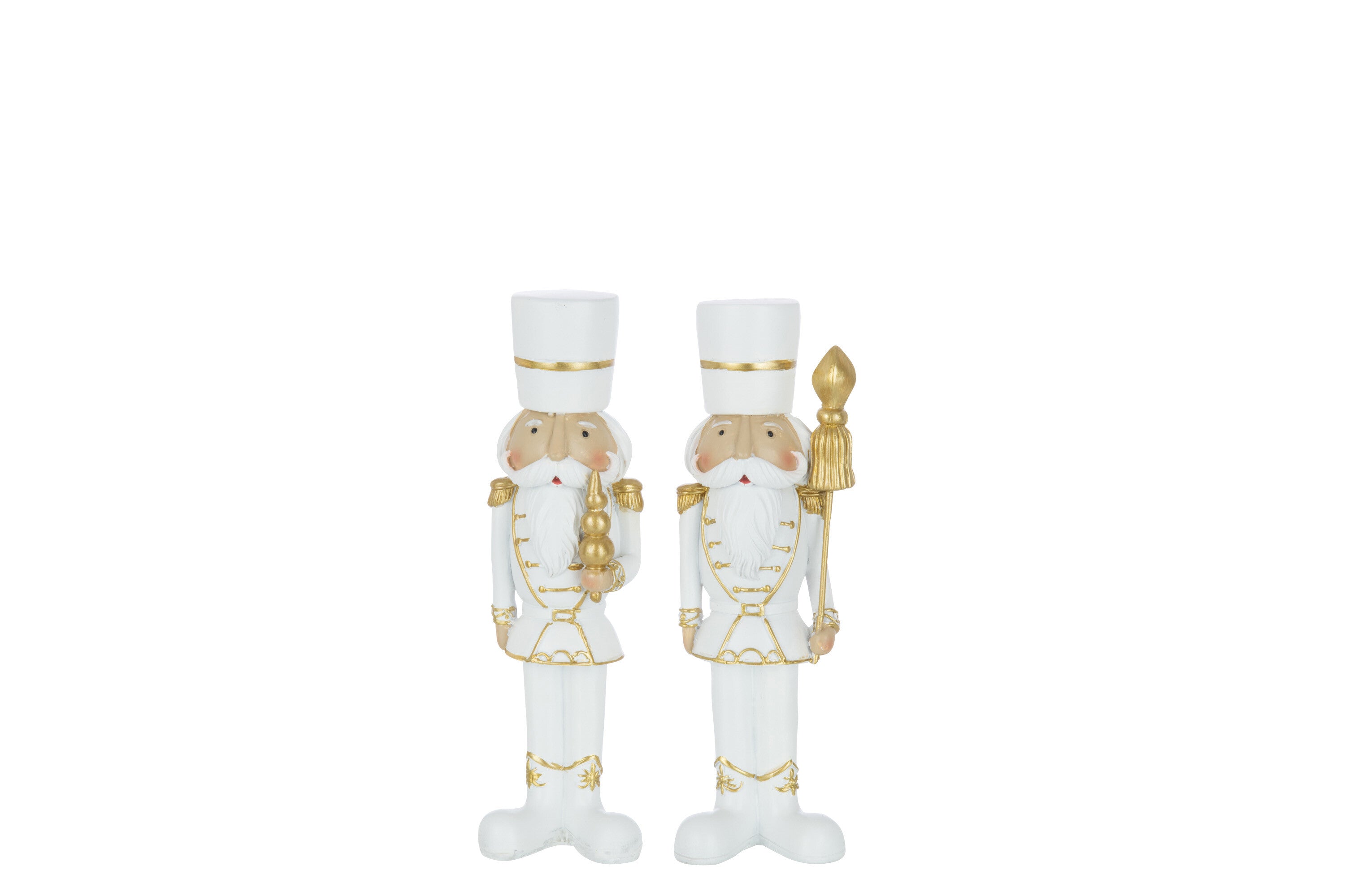 Notenkrakerhars Wit/Goud Middel Assortiment Van 2