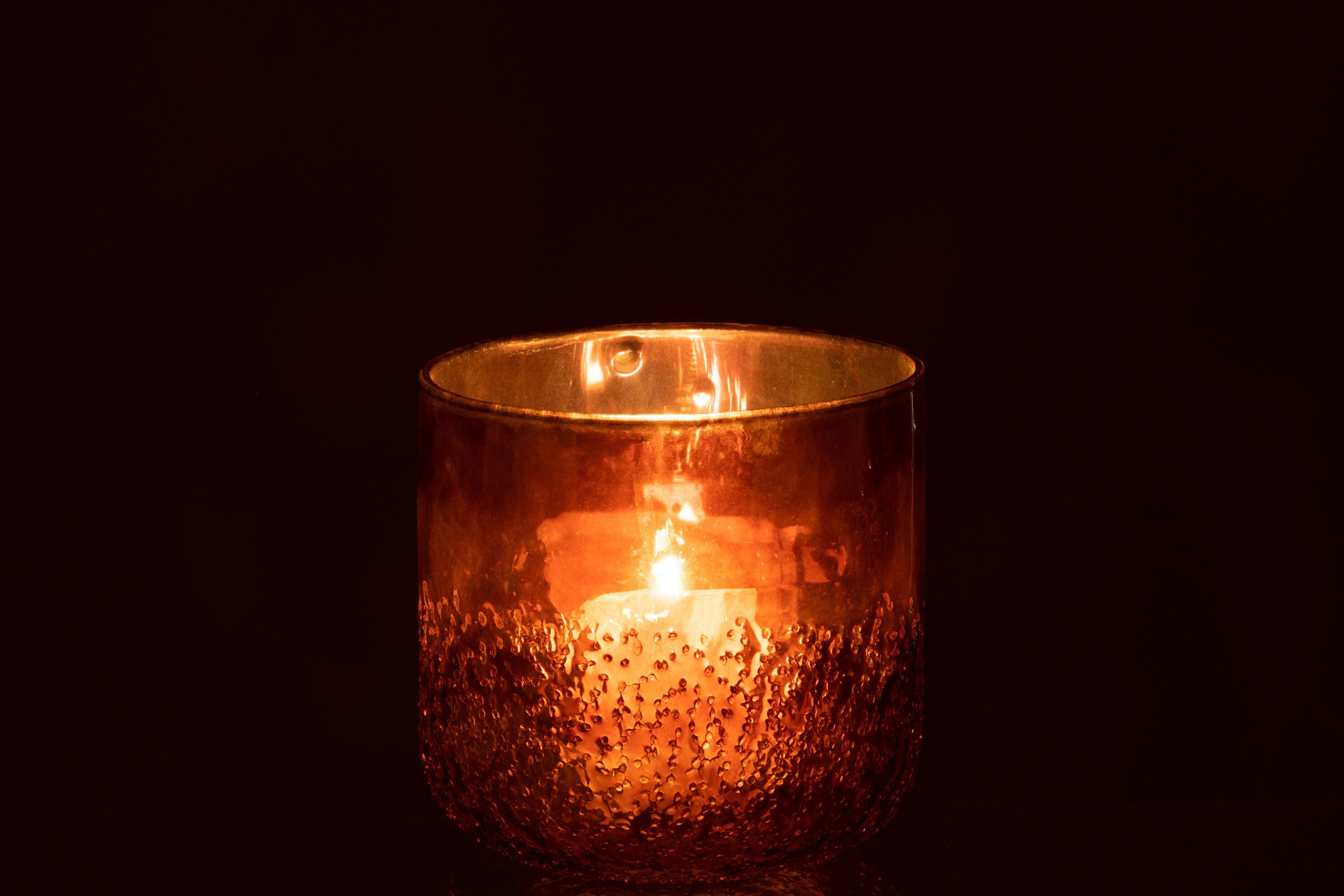 J-Line lantaarn spiegel goud glas medium