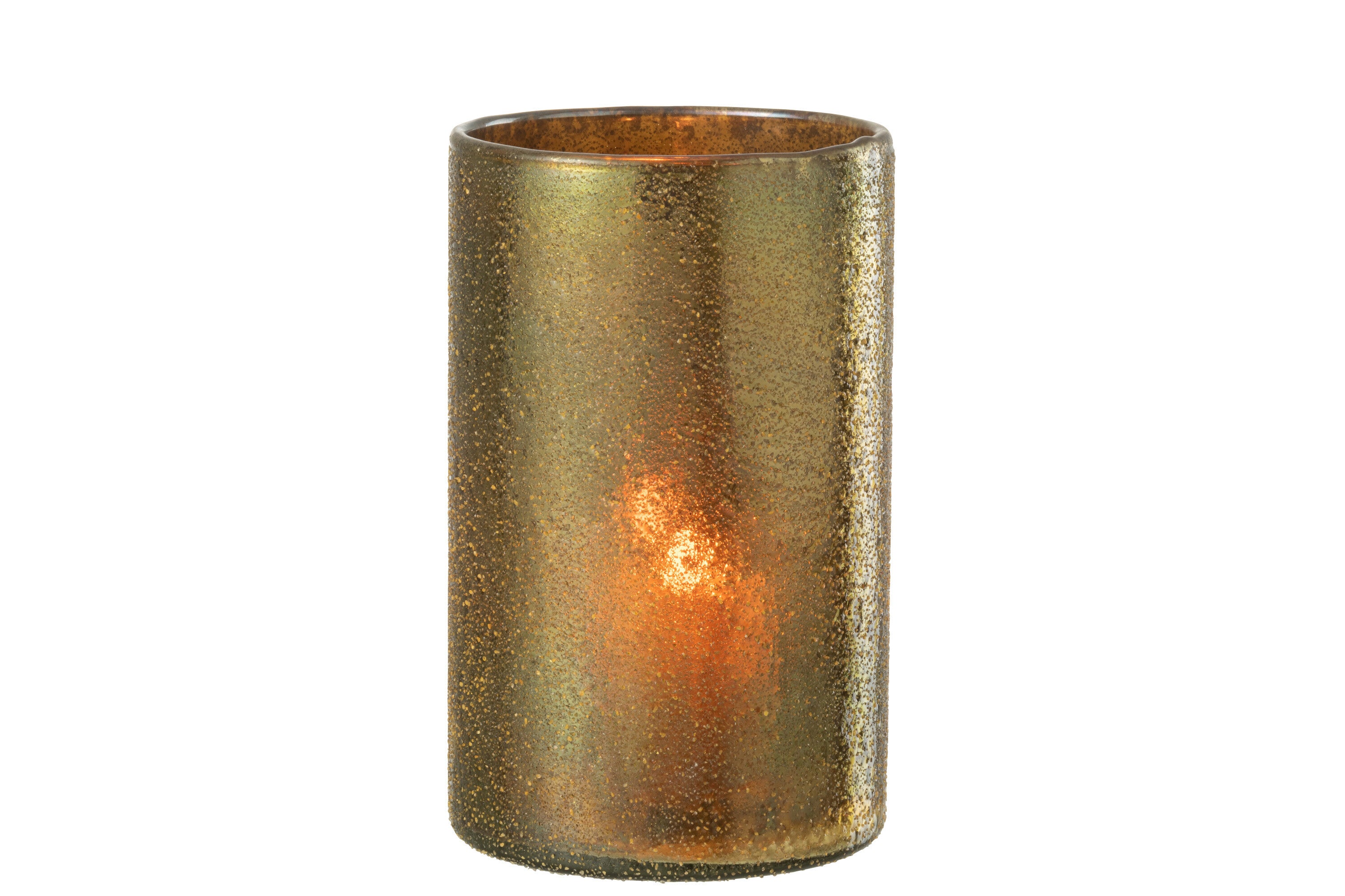 J-Line lantaarn spiegel goud glas groot