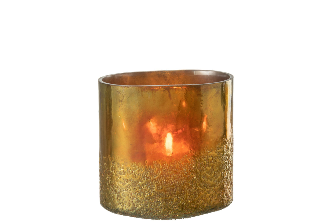 J-Line Lantaarnspiegel Goud Glas Extra Groot