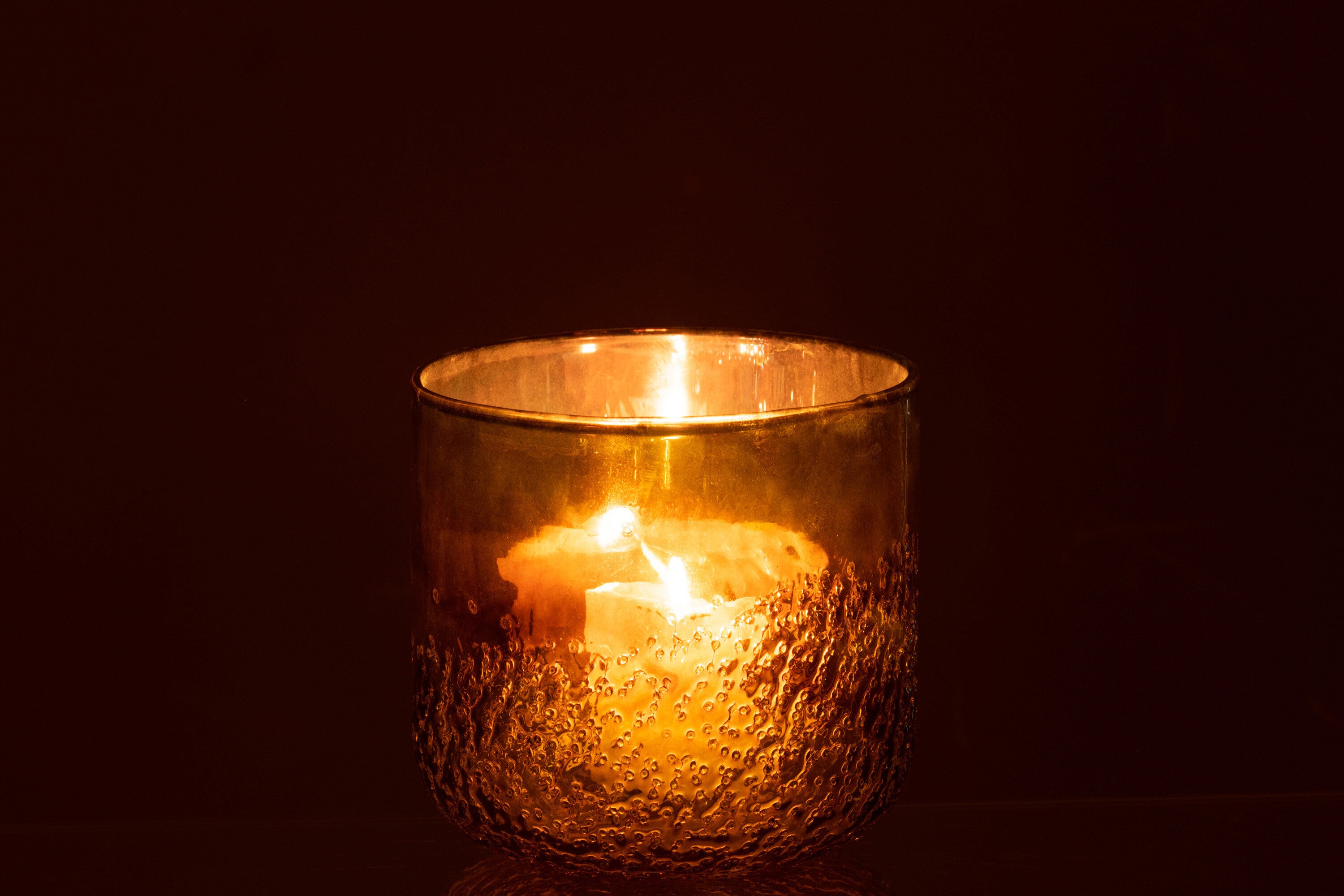 J-Line Lantaarn Spiegel Groen Glas Medium