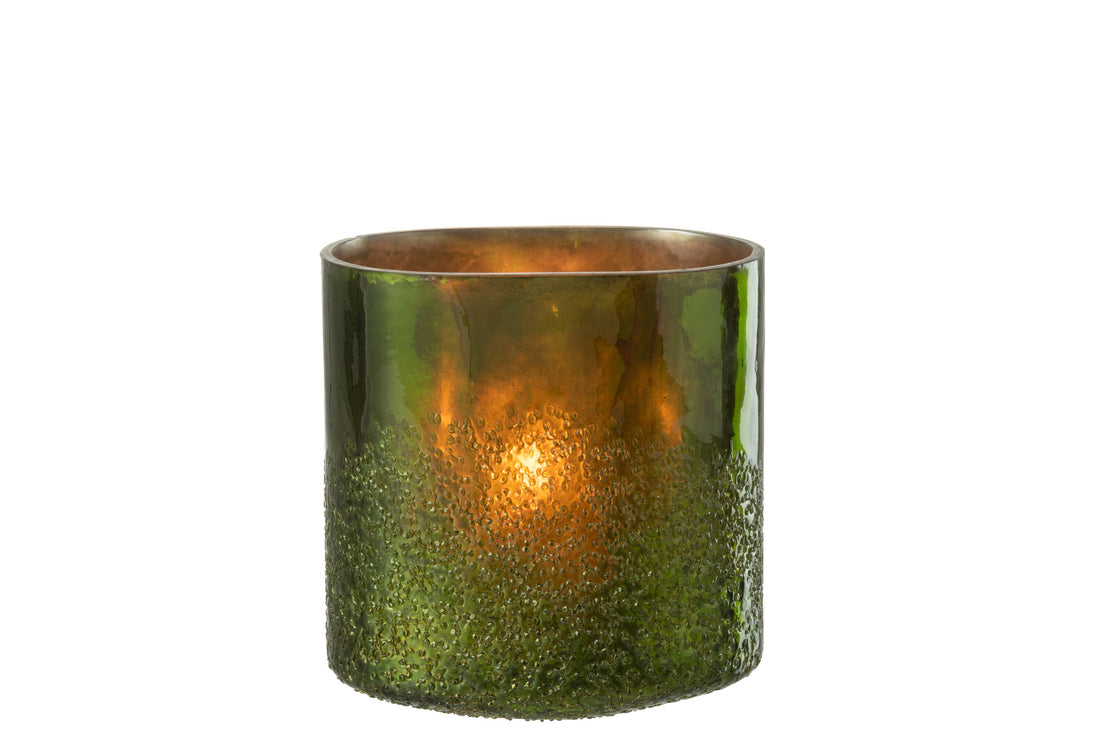 J-Line Lantaarnspiegel Groen Glas Extra Groot