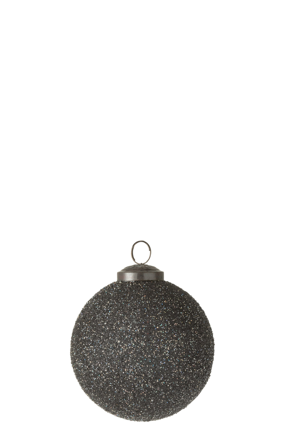 J-Line Kerstmis Ornament Glitter Glas Paars Small