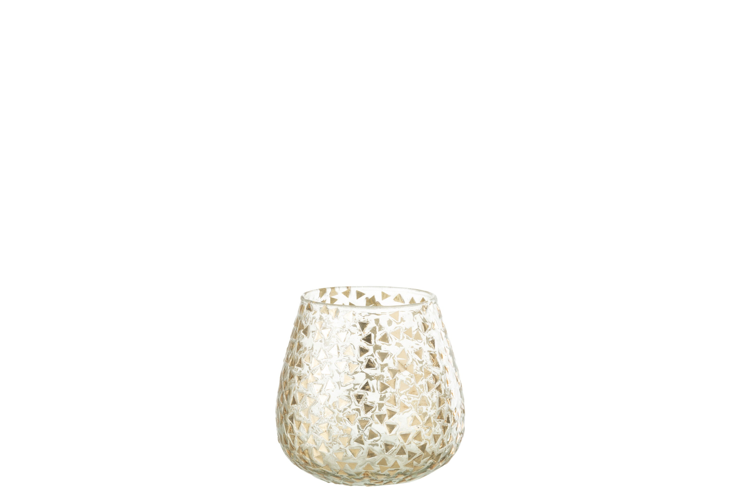 Orkaan Driehoek Glas Trans/Goud Groot