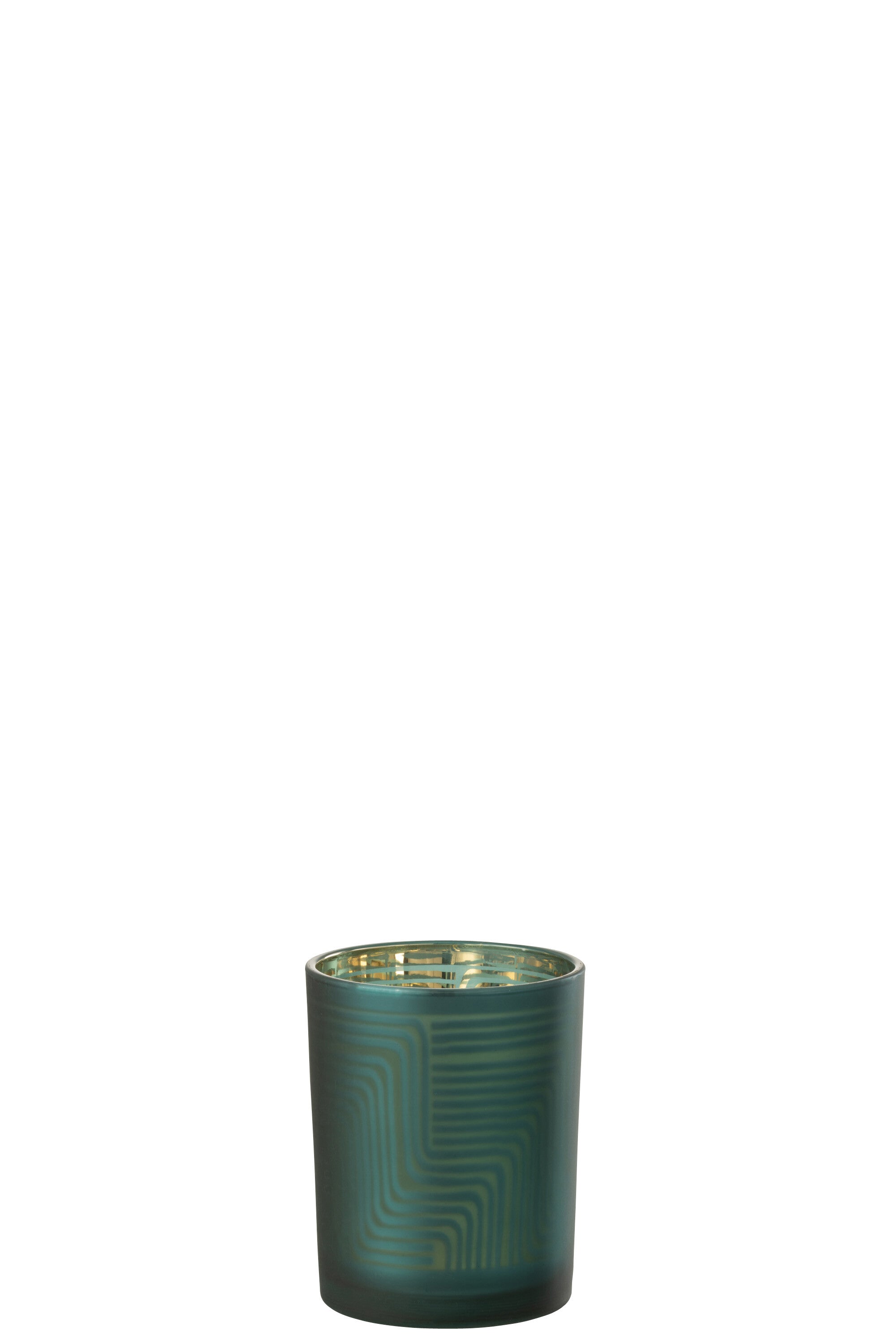 J-Line lantaarn Zigzag glas groen medium
