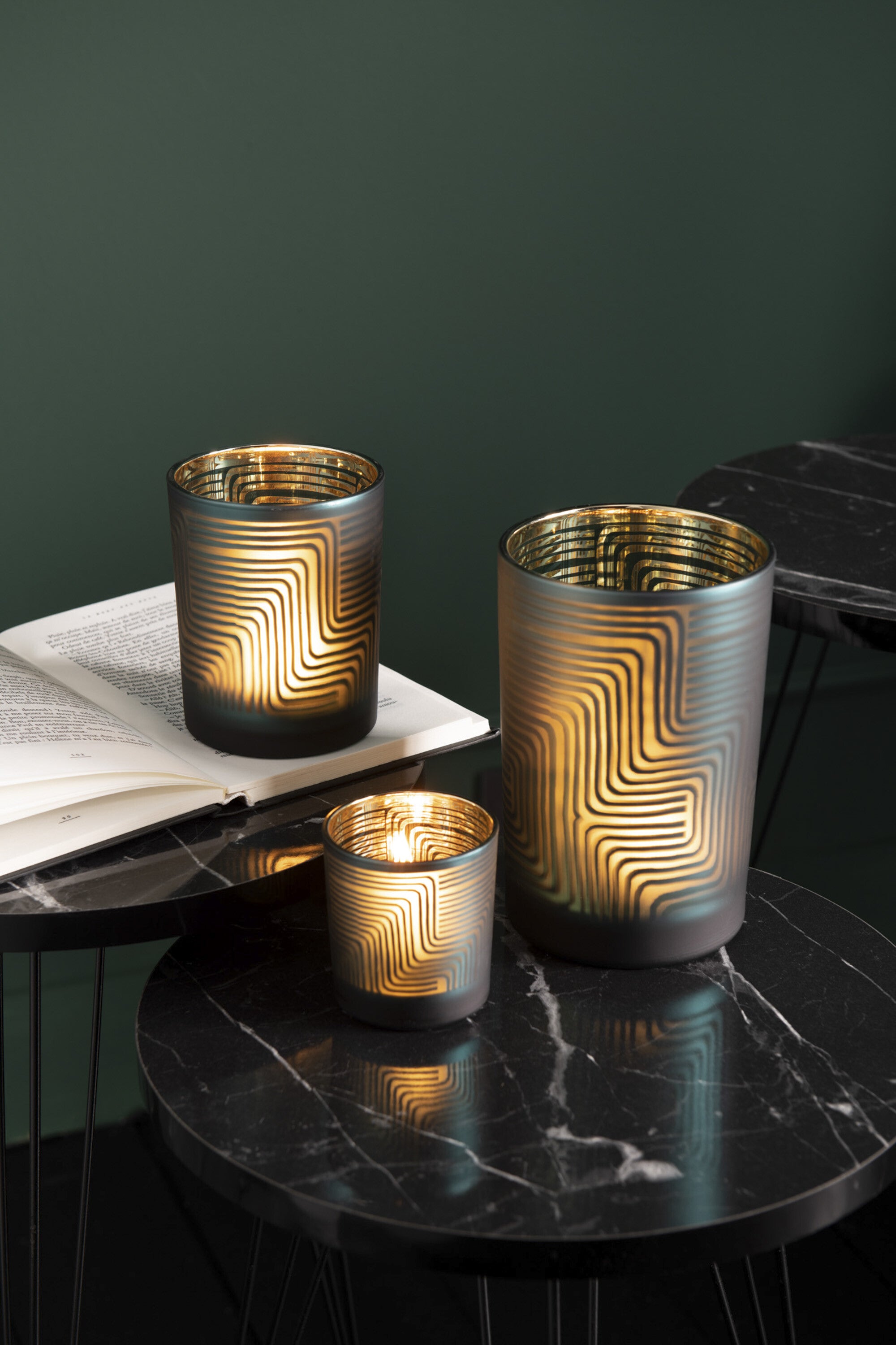 Orkaan Zigzag Glas Groen Groot