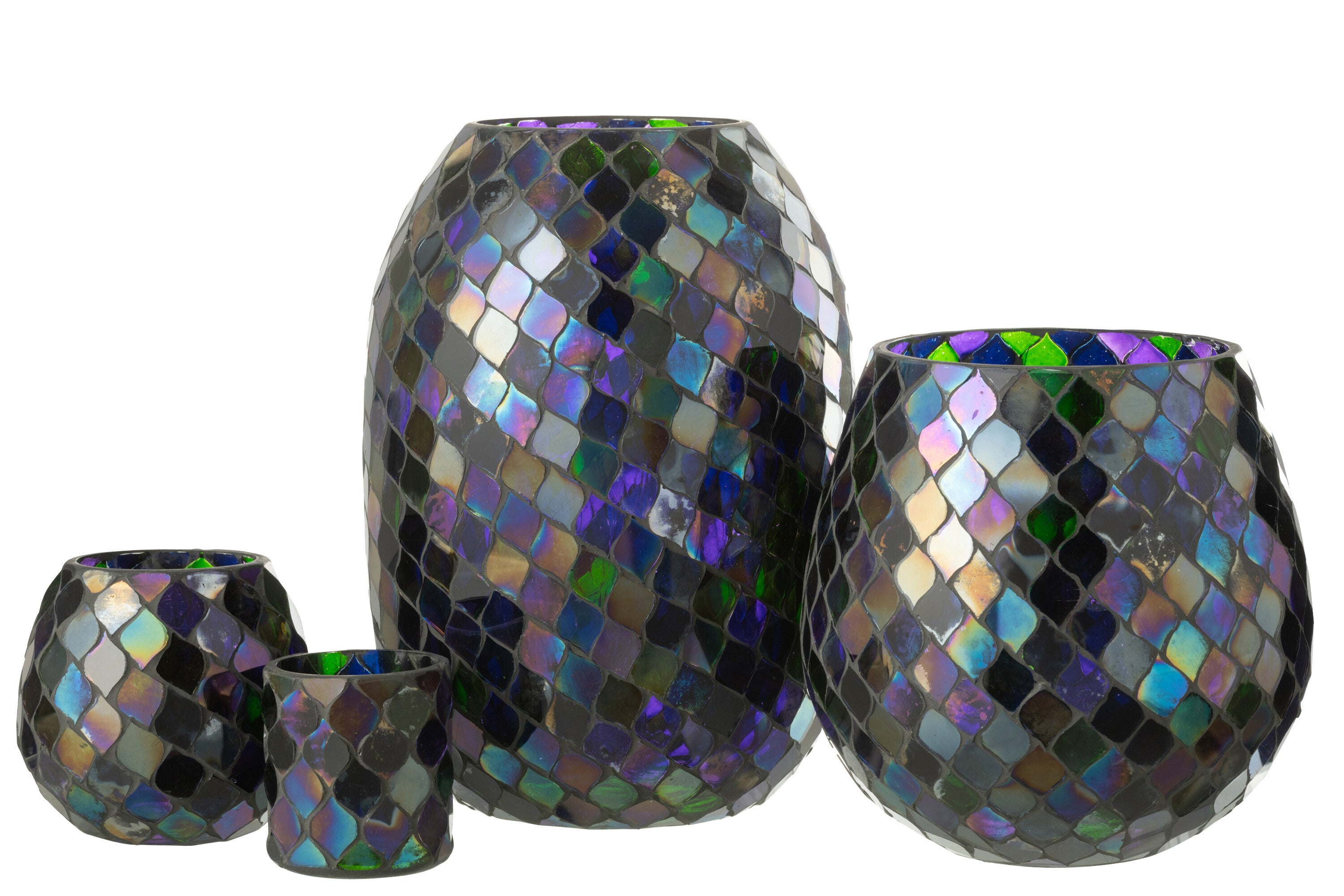 Orkaan Mozaïekglas Paars Extra Groot