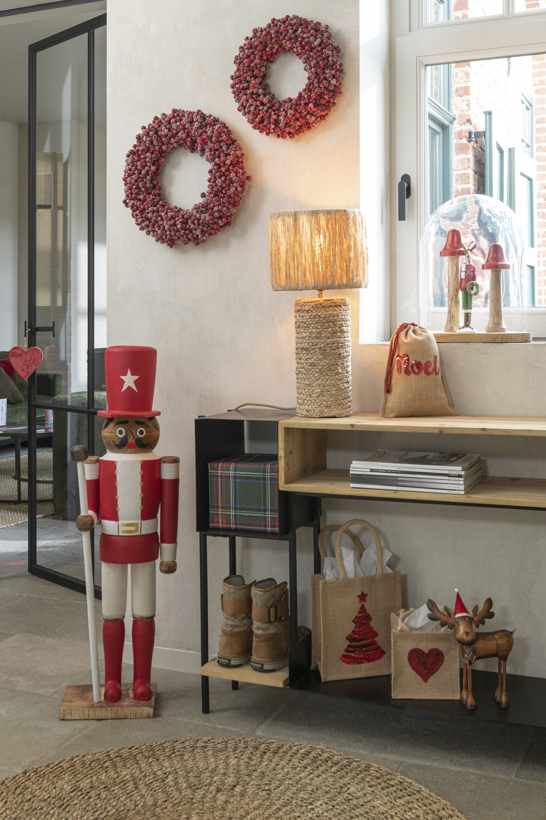 J-Line Eland Kerstmis Hoed Ijzer Mix Small