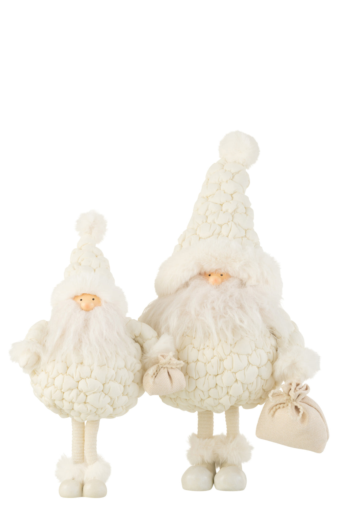 Kerstcadeauzak Textiel Wit Groot