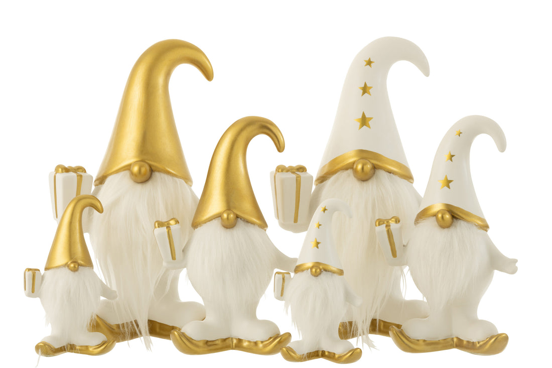Kerstcadeau Bont Dolomiet Wit/Goud Groot Assortiment Van 2
