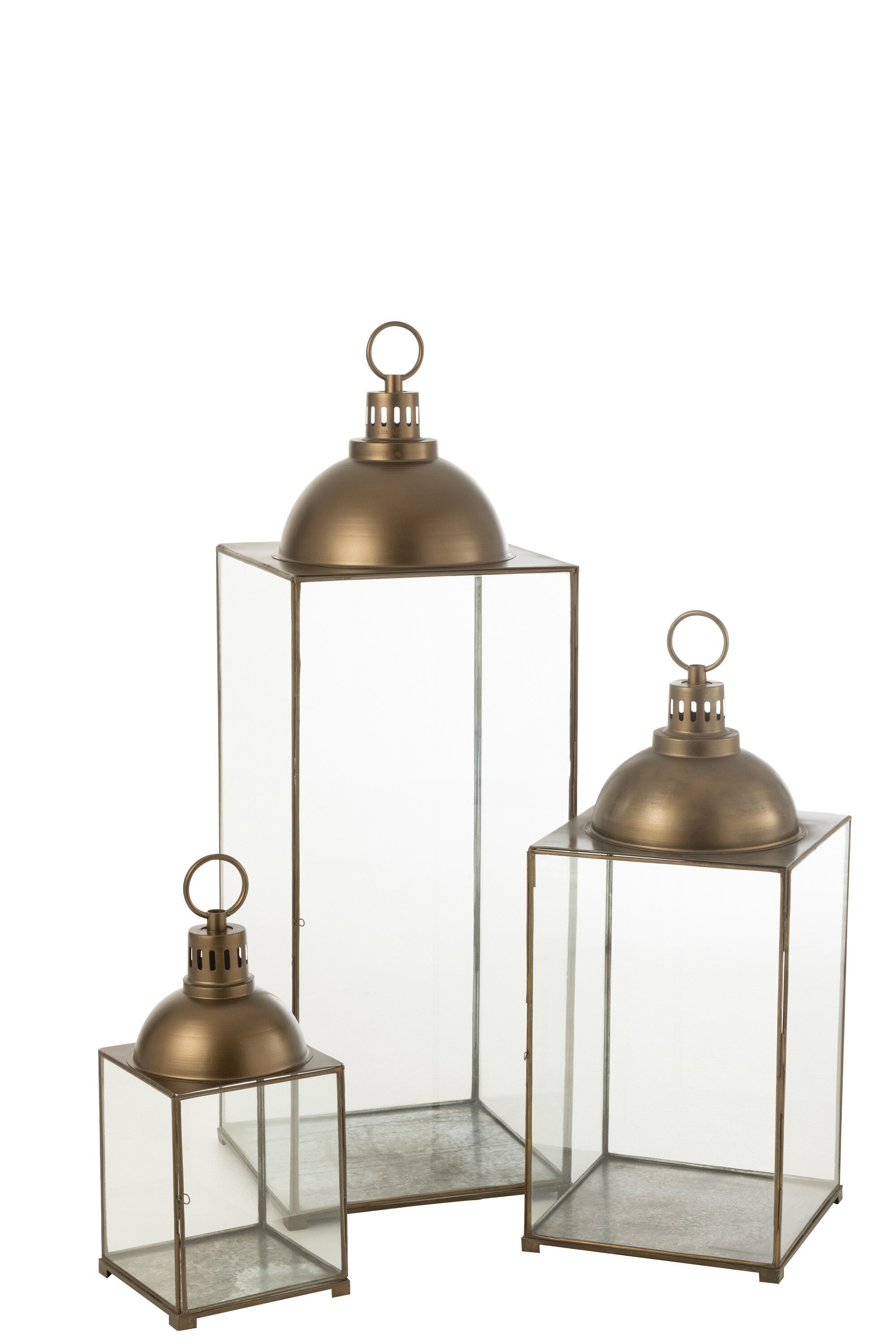 Lantaarn Hagrid Glas/IJzer Brons L