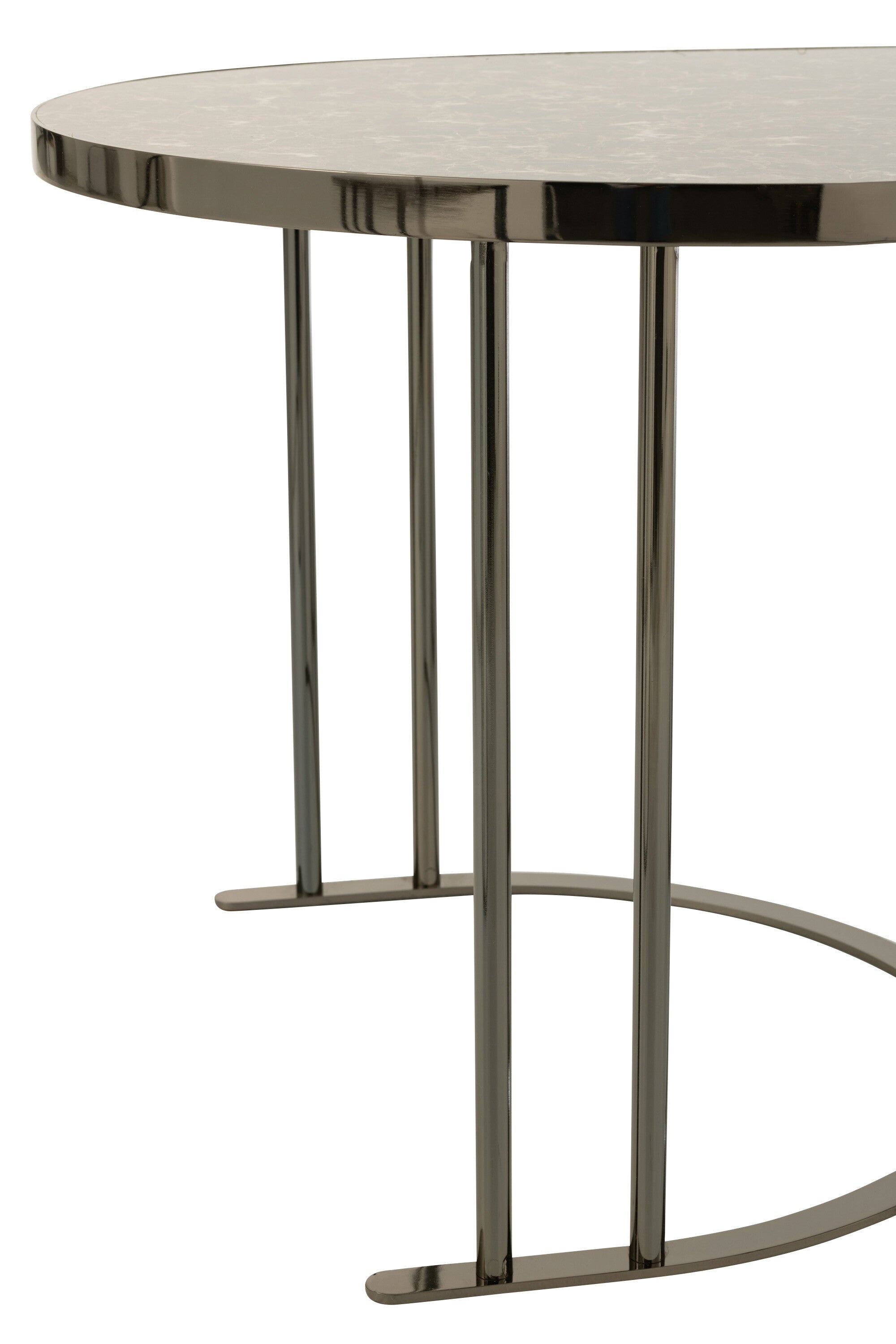 J-Line Set Van 3 Salontafels Zilver/Bruin Metaal/Mdf - 120.00 x 60.00 x 48.00 cm