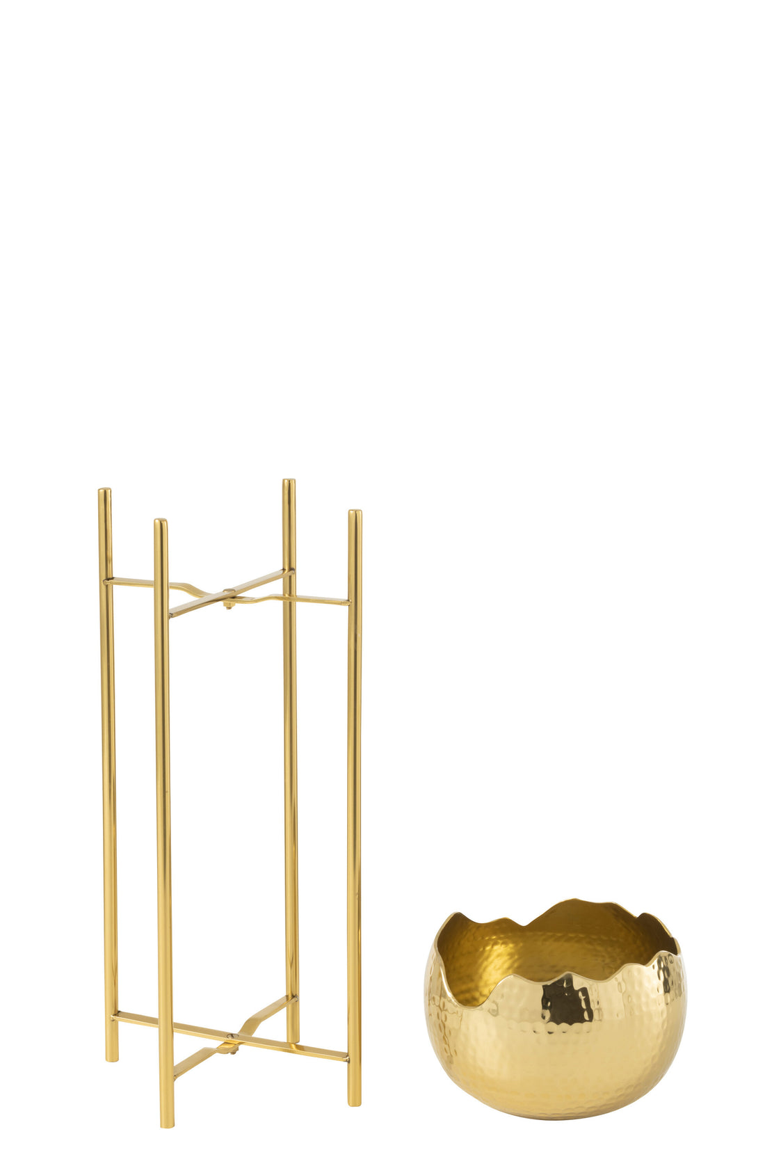 J-Line schaal op voet - metaal - goud - S