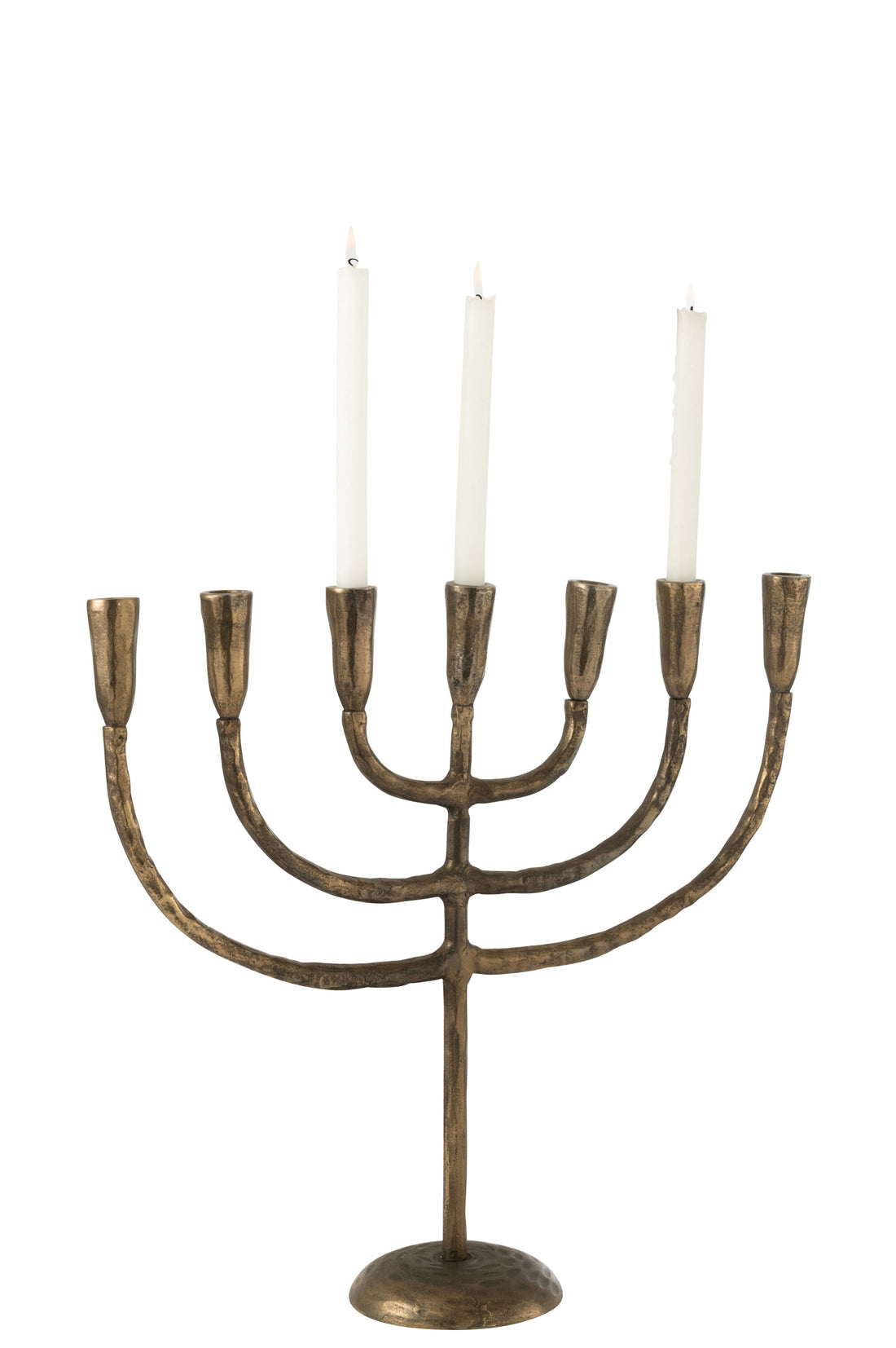 J-Line Kandelaar Menorah Aluminium Brons