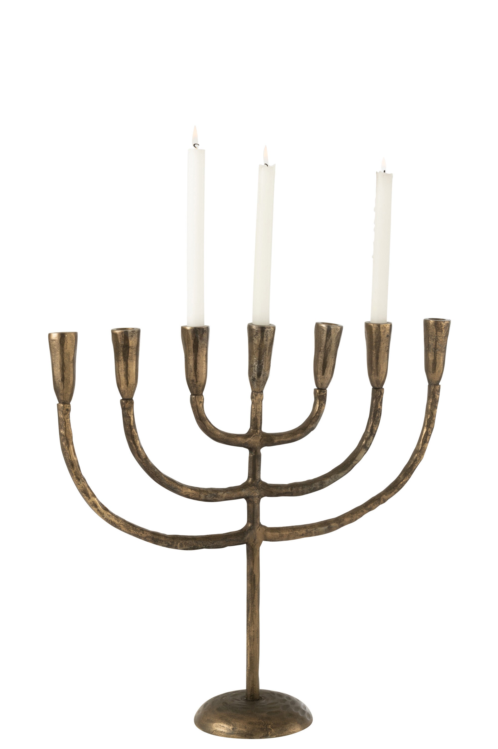 J-Line Kandelaar Menorah Aluminium Brons