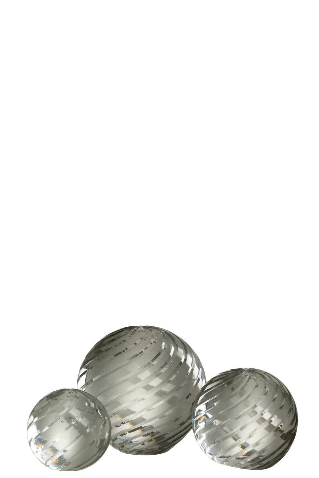 J-Line Transparant Glas Wave Presse-papier Groot