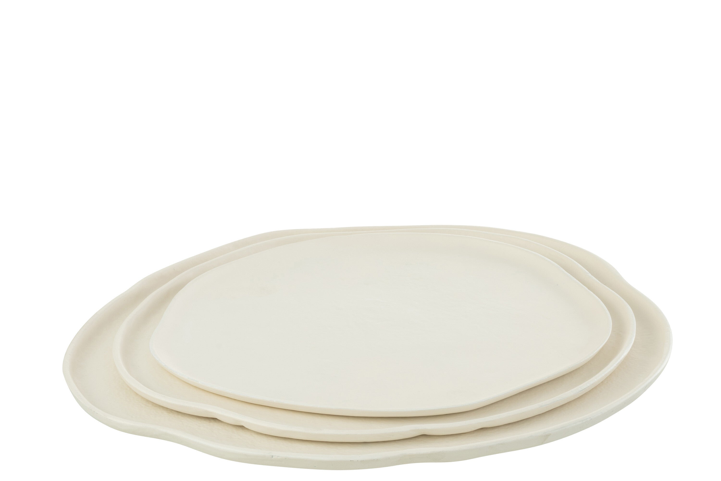 Lade Ronde Aluminium Wit Groot