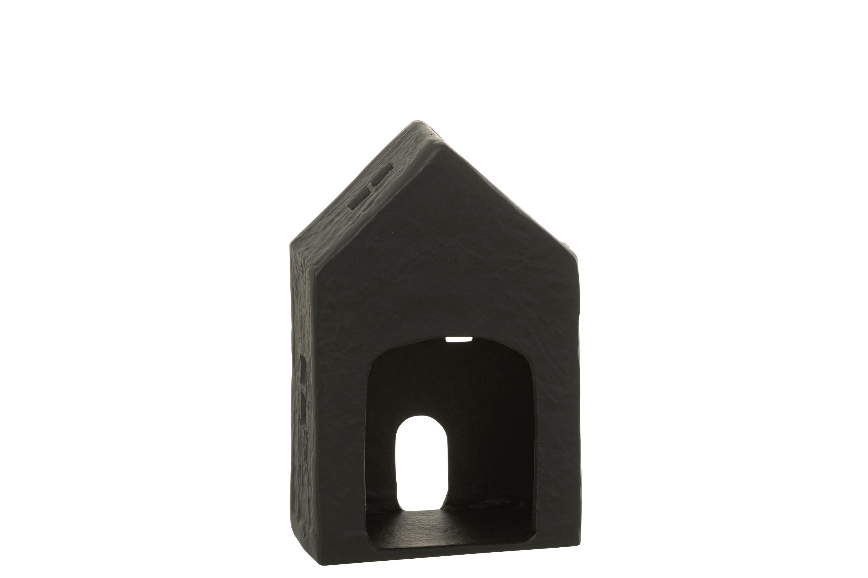 Kaarsenhouder Huis Aluminium Zwart