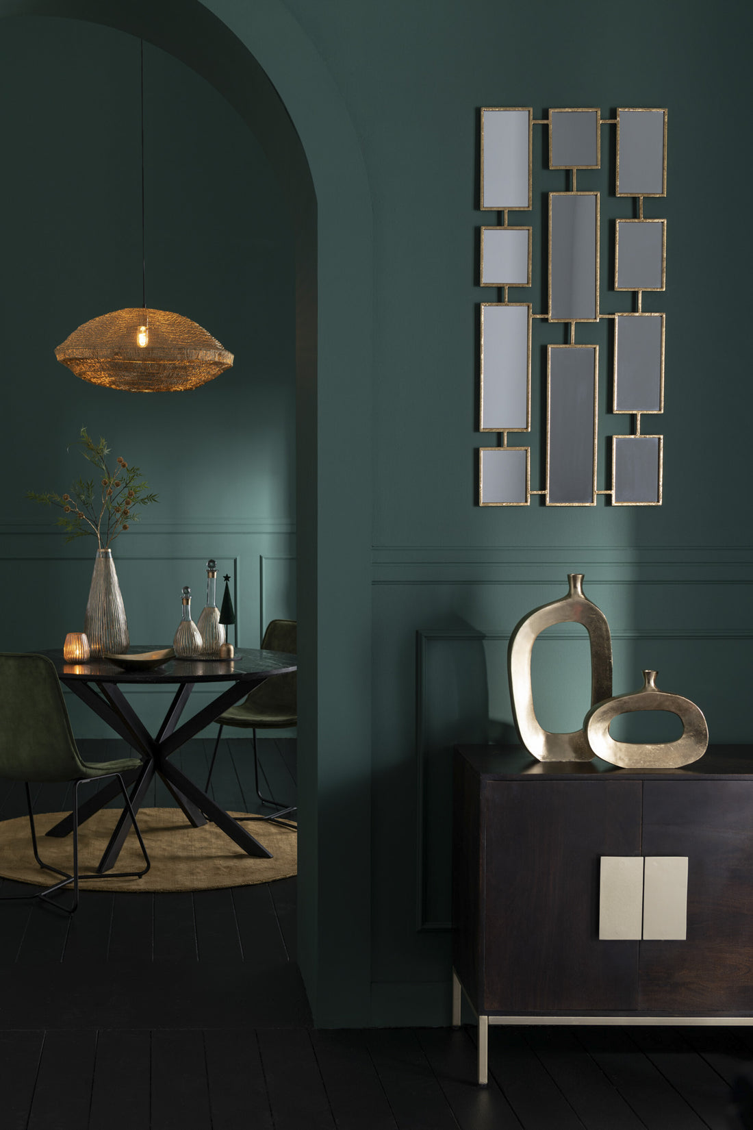 Vaas Ovaal Aluminium Goud Medium