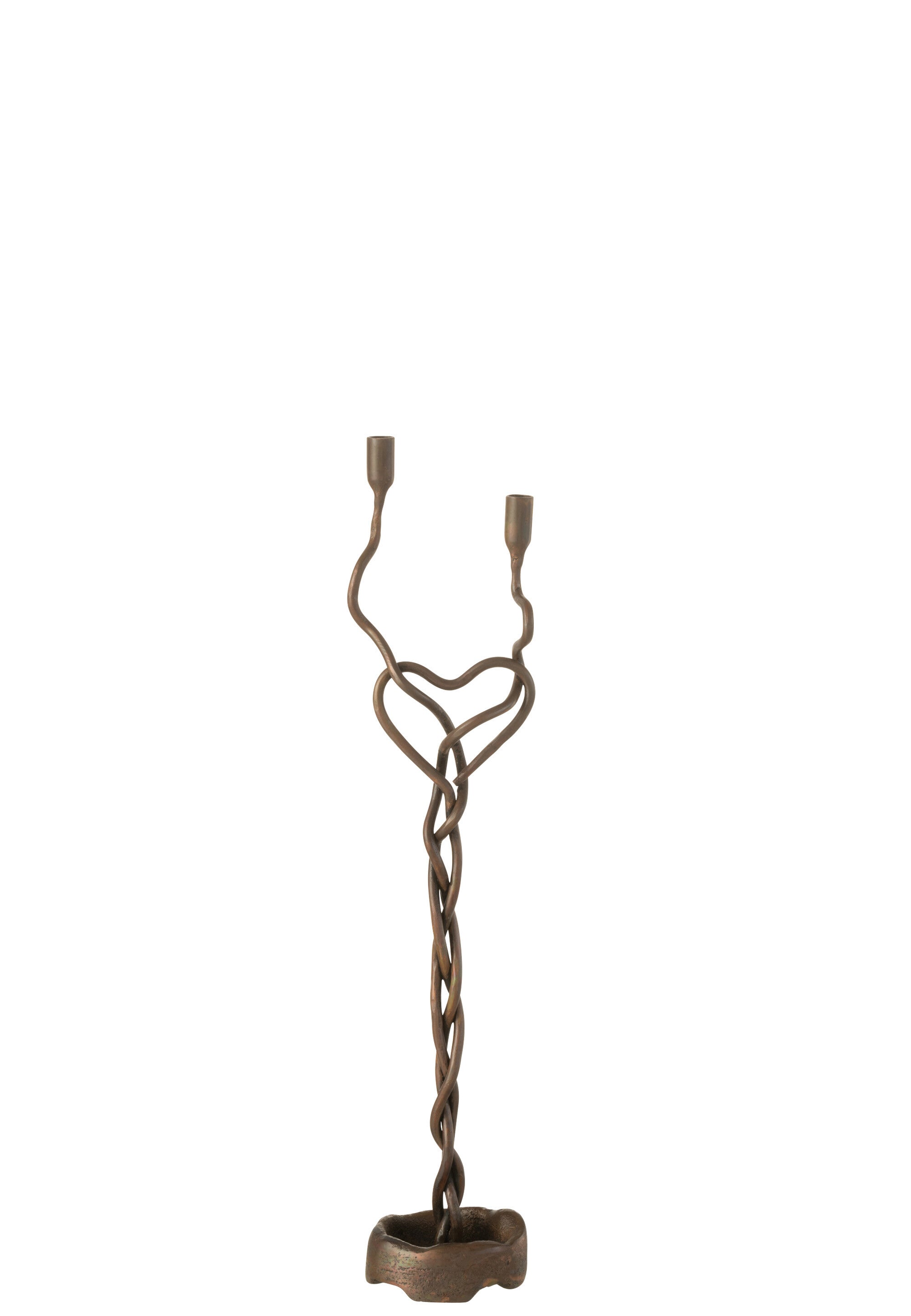 J-Line Kandelaar Holderin Ijzer Zwart/Goud