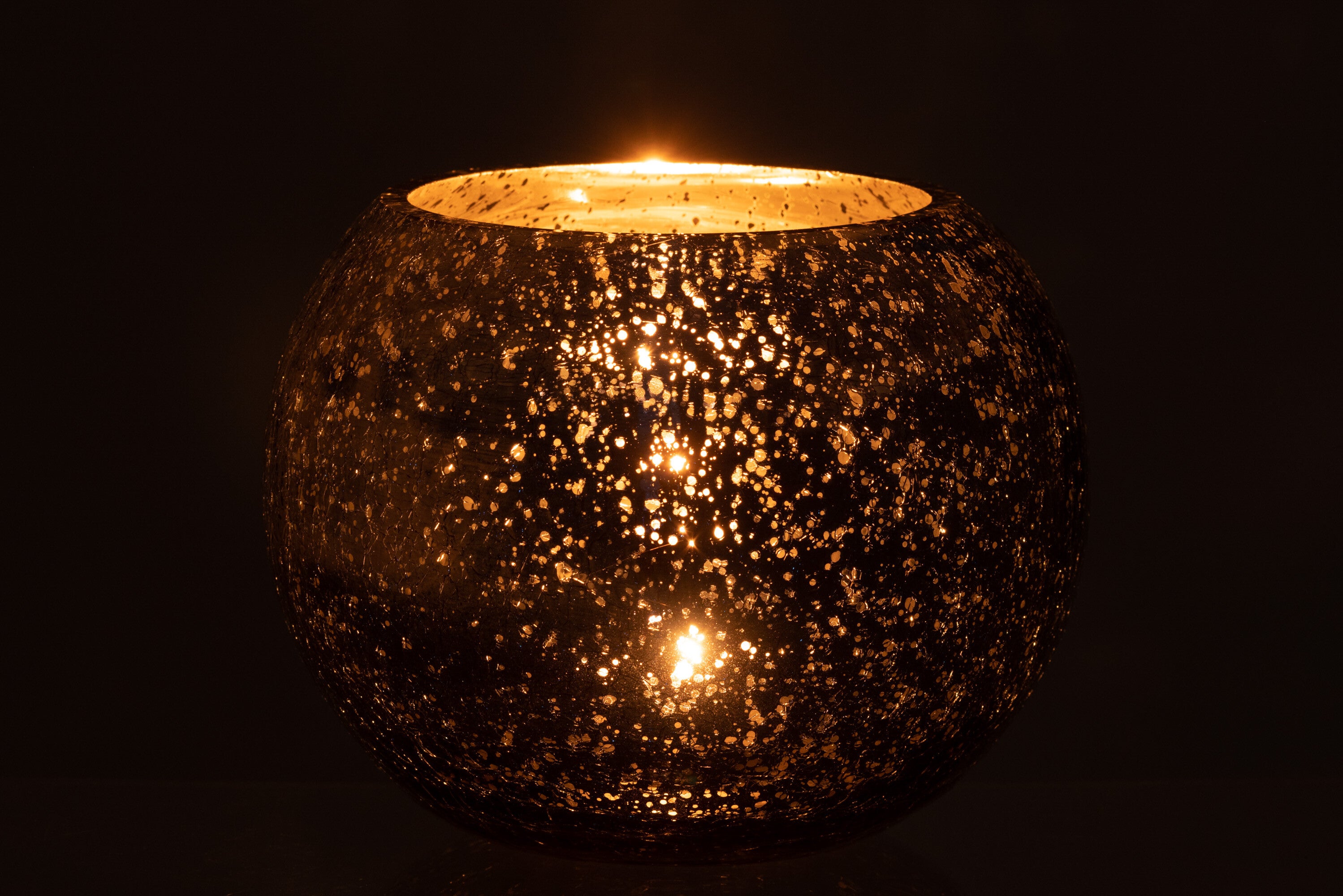 Orkaan Lichtbal Craquelure Glas Parel Effect Blauw Groot