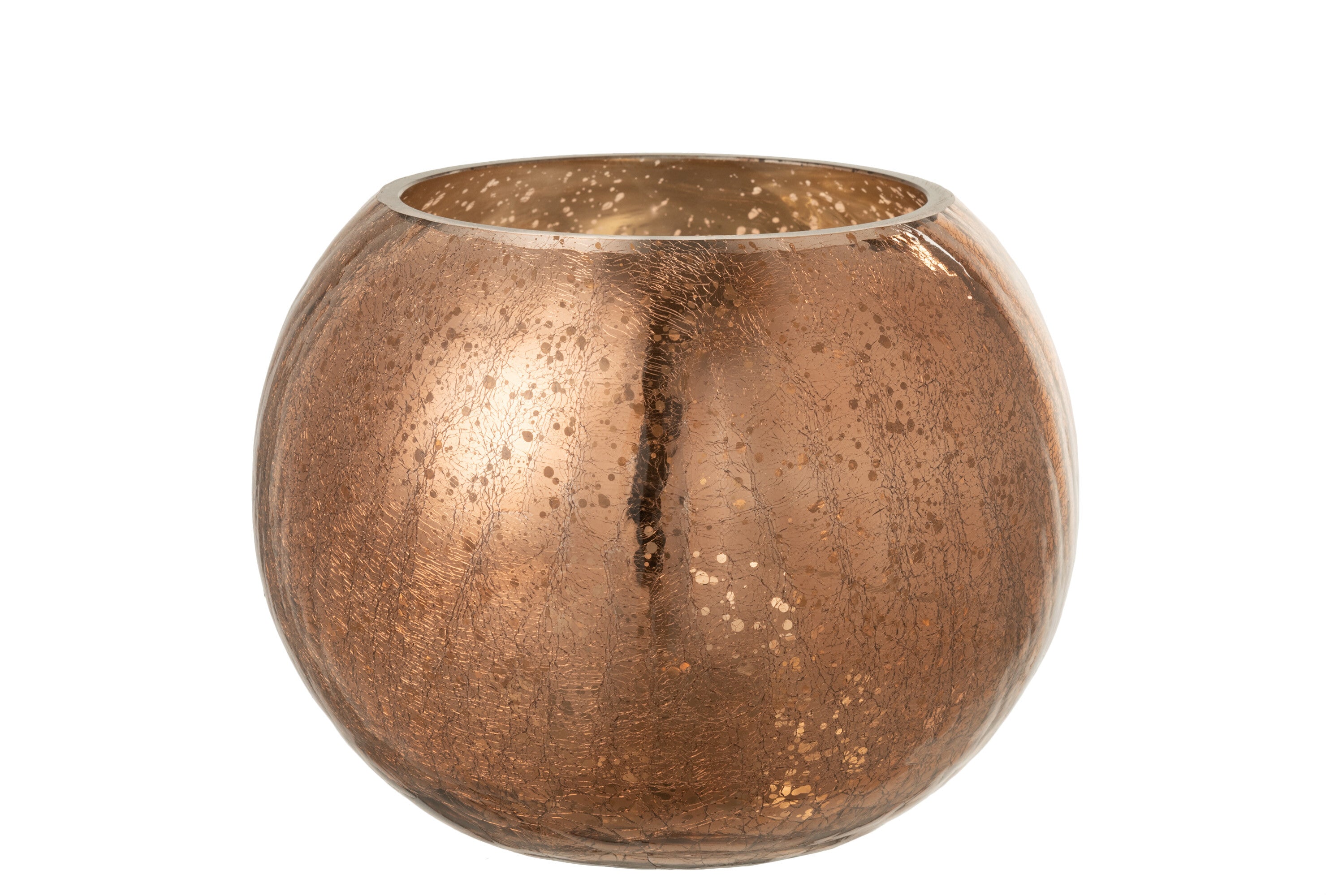 Orkaan Lichtbal Craquelure Glas Parel Effect Bruin Groot