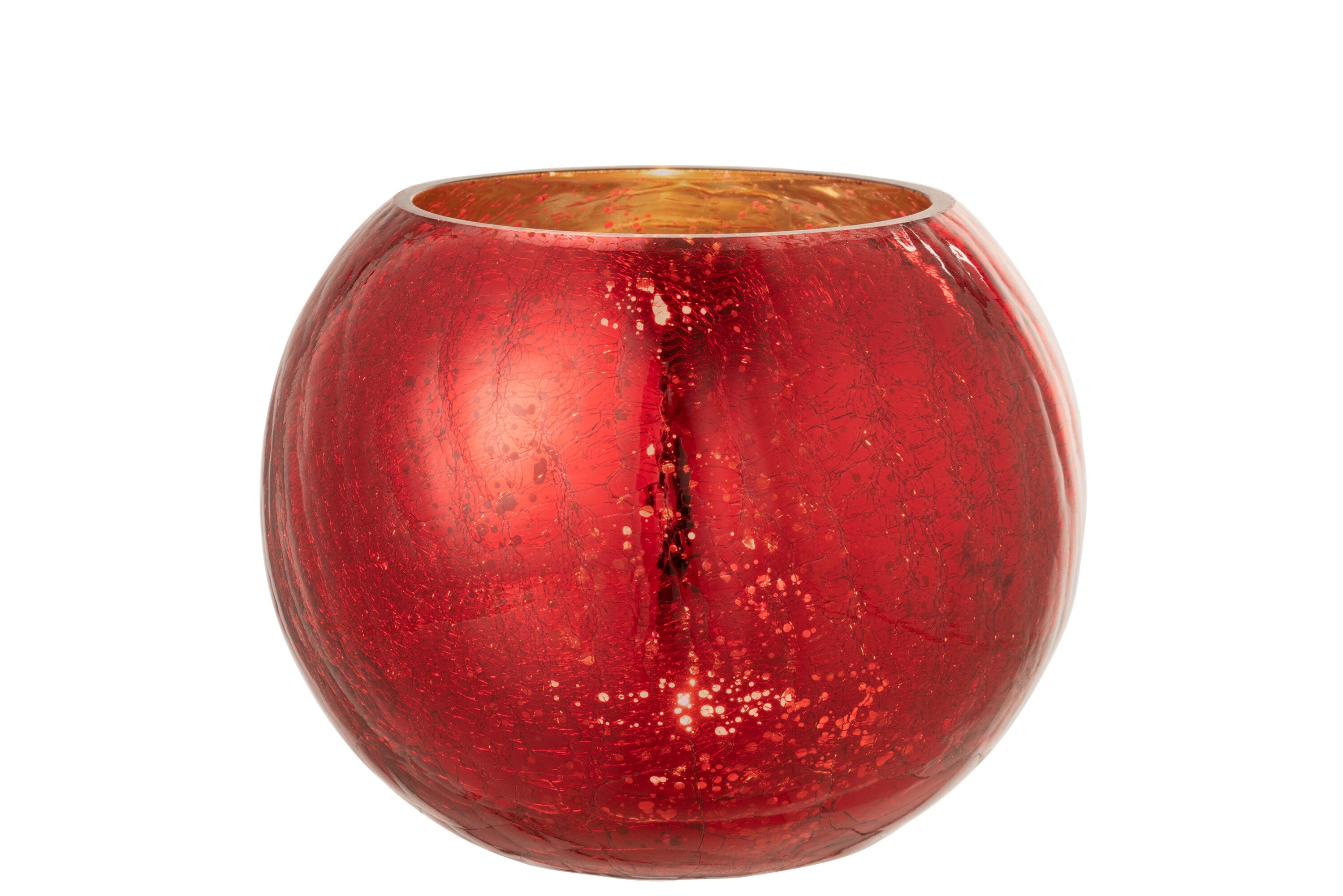 Orkaan Lichtbal Craquelure Glas Parel Effect Rood Groot