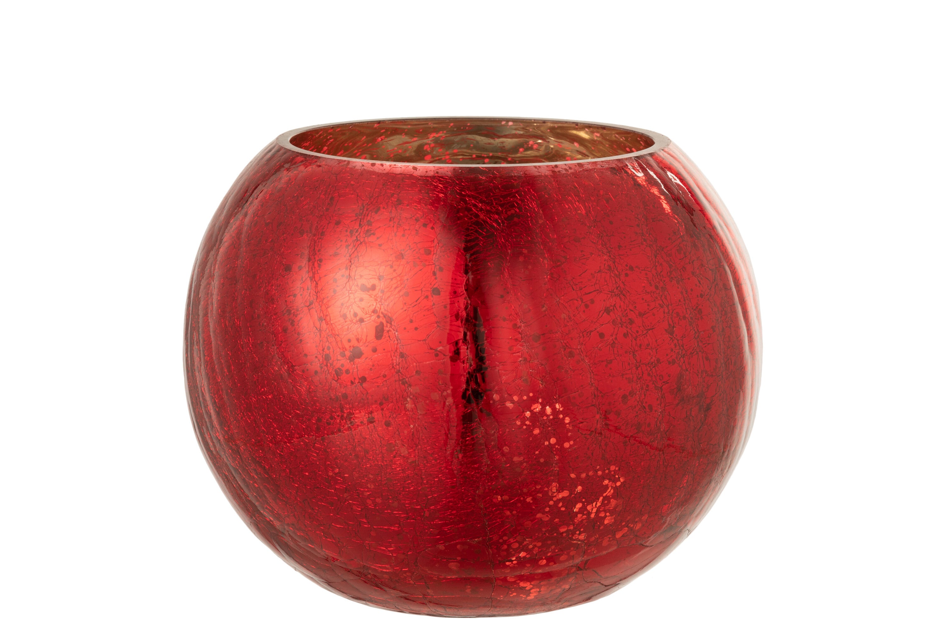 Orkaan Lichtbal Craquelure Glas Parel Effect Rood Groot