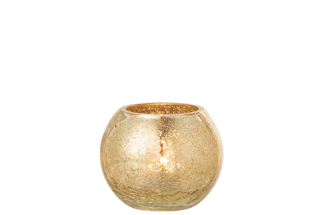 Orkaan Lichtbal Craquelure Glas Parel Effect Goud Klein