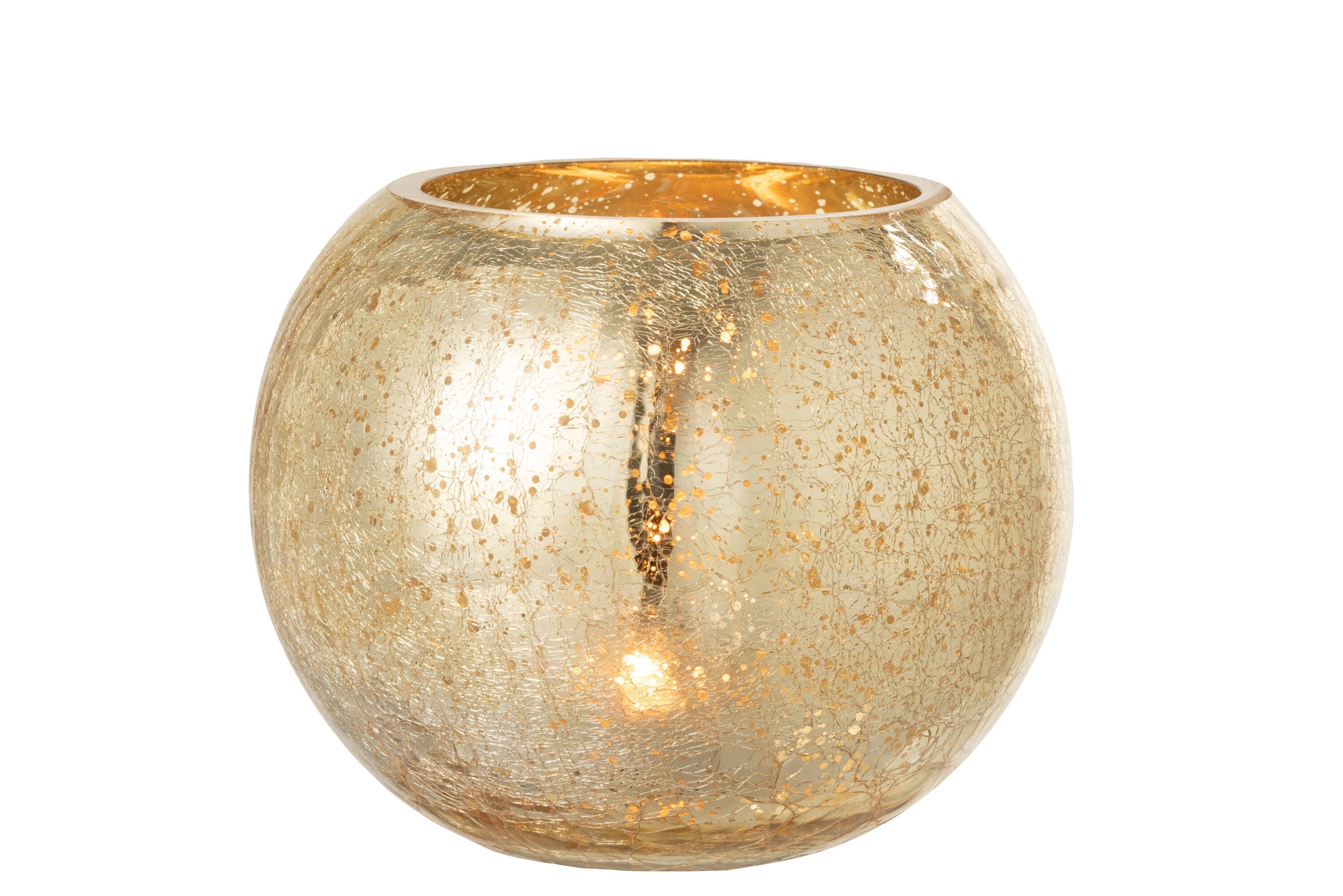 Orkaan Lichtbal Craquelure Glas Parel Effect Goud Groot
