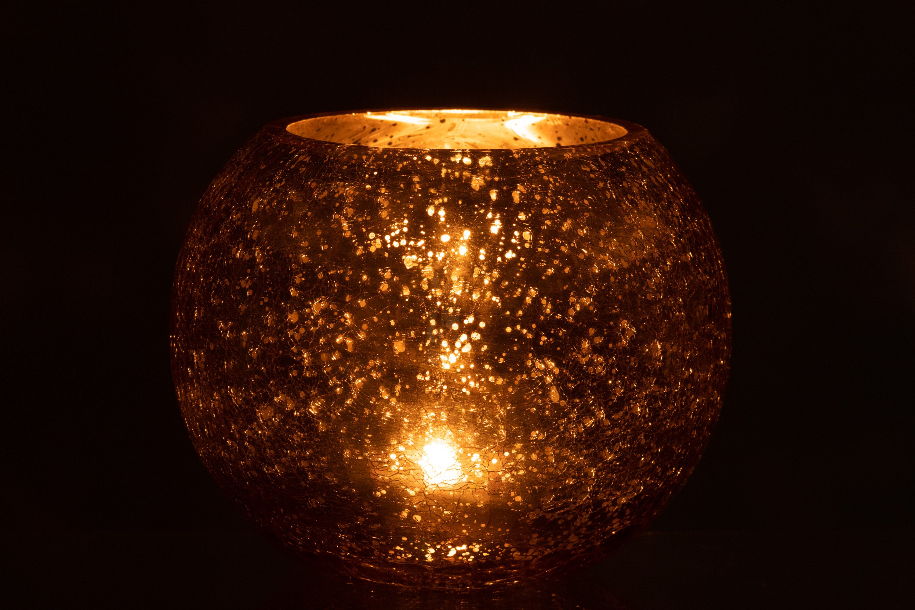 Orkaan Lichtbal Craquelure Glas Parel Effect Goud Groot