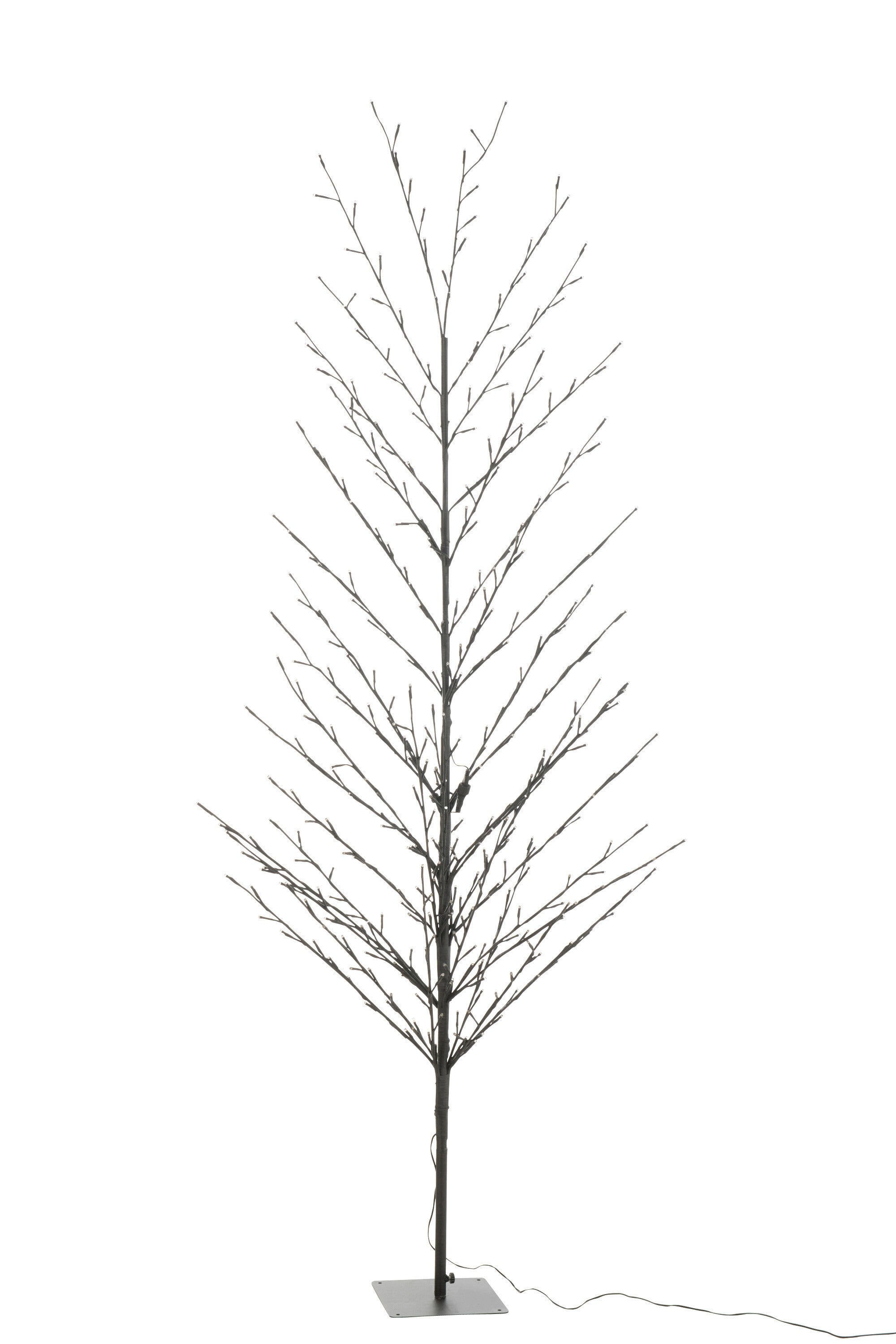 J-Line Kerstboom Kaal+ Led Metaal Zwart