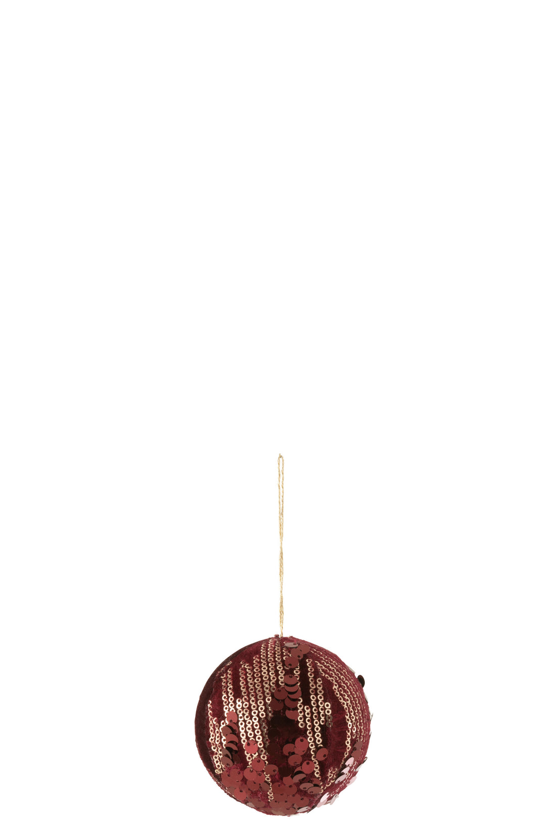 J-Line Bal Hanger Pailletten Textiel Burgundy Small