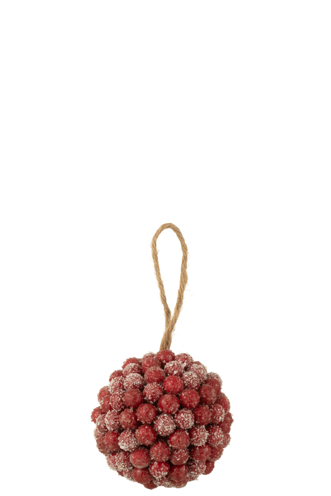 J-Line Bal Hanger Bessen Glitters Plastiek Rood Medium