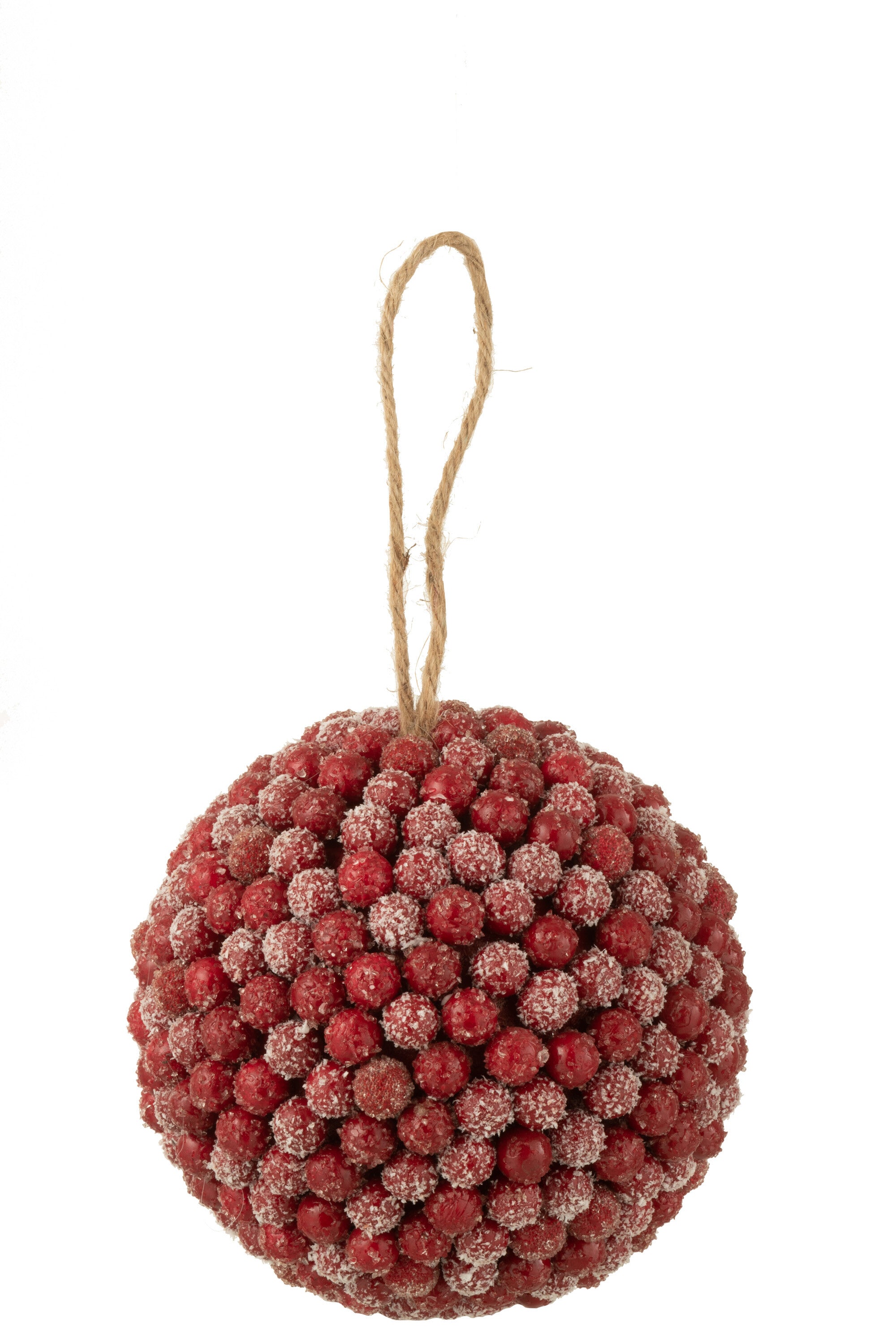 J-Line Bal Hanger Bessen Glitters Plastiek Rood Large