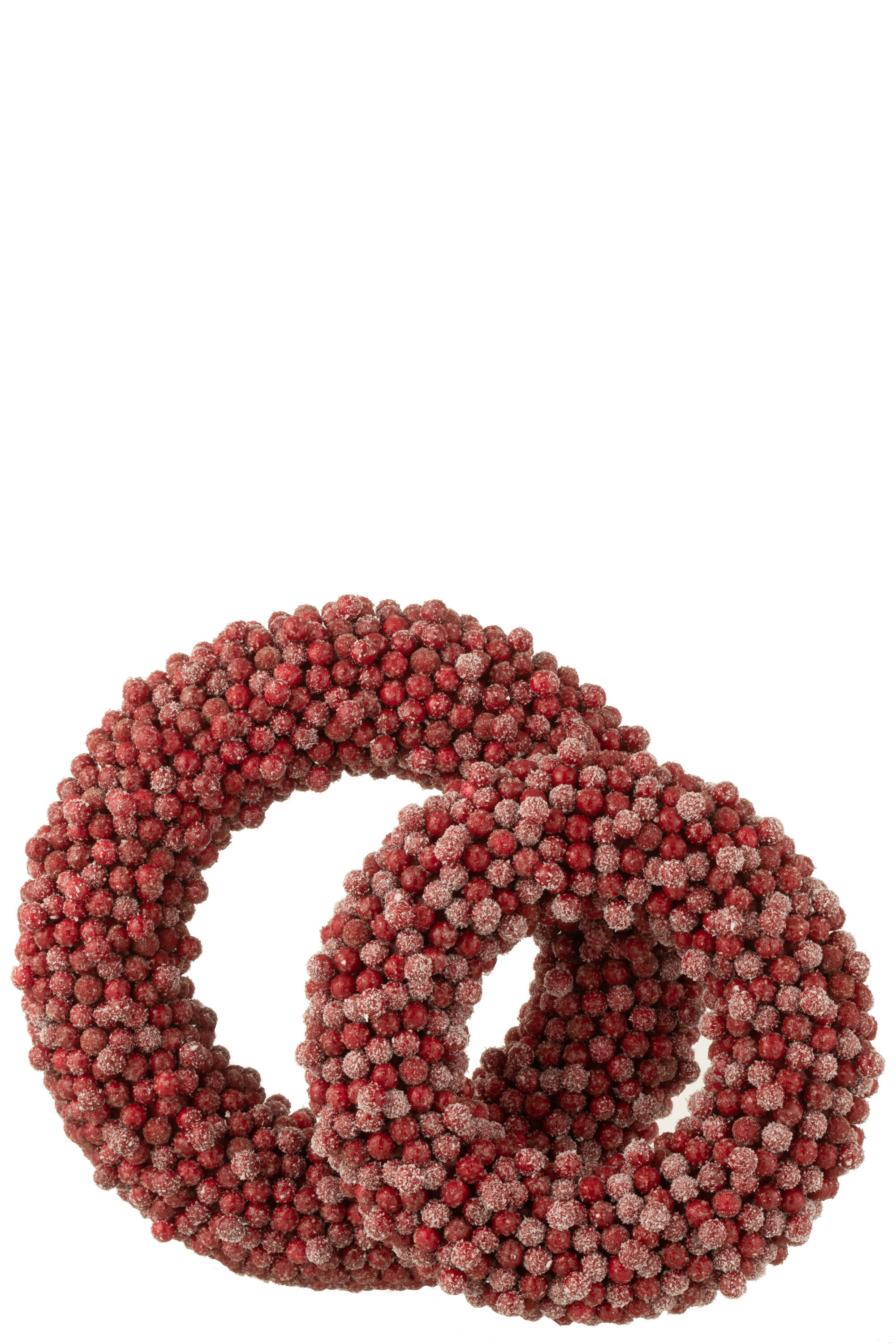 Krans Ronde Bessen Plastic Rood Groot