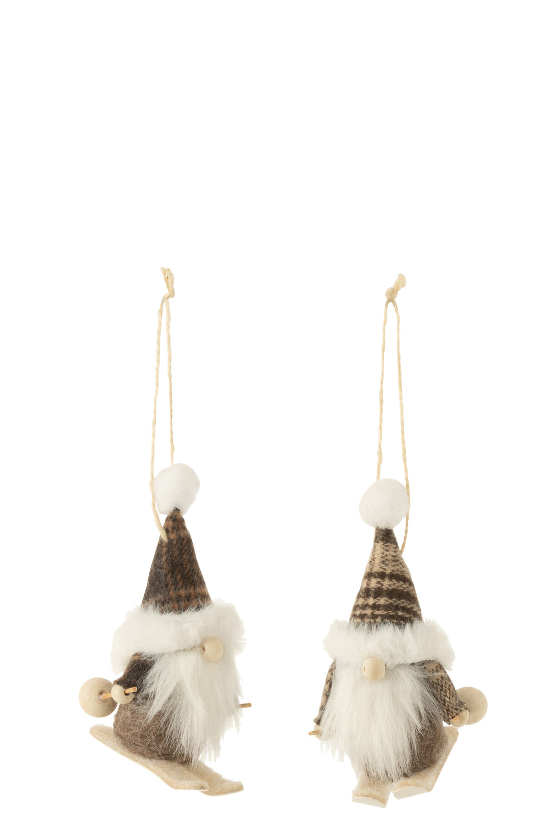 Kabouter Hanger Textiel Bruin/Beige Assortiment Van 2