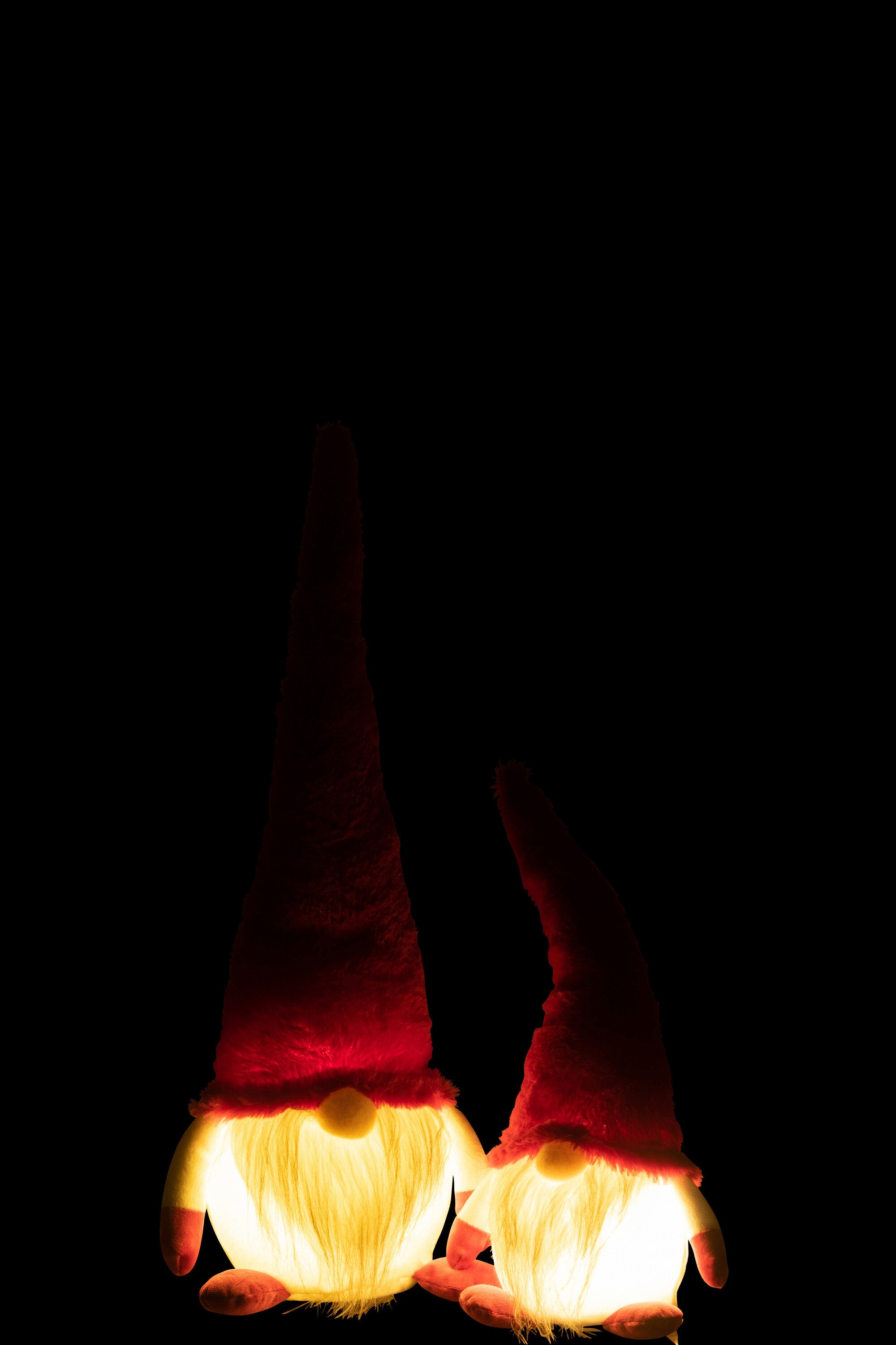 J-Line Kabouter+Led Textiel Rood/Wit Large