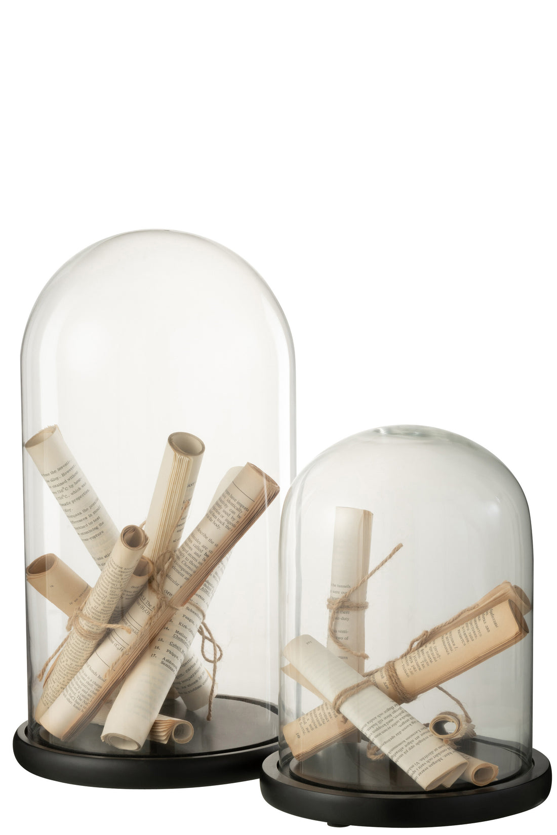 J-Line Stolp Papier Perkament Glas Beige Large