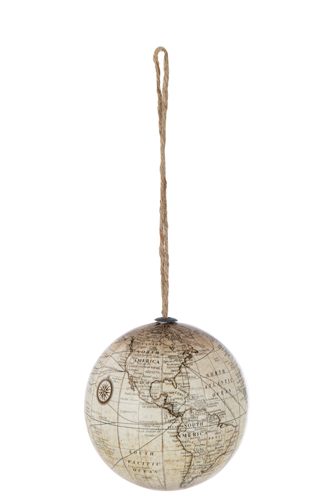 Wereldbol Hanger Plastic Beige