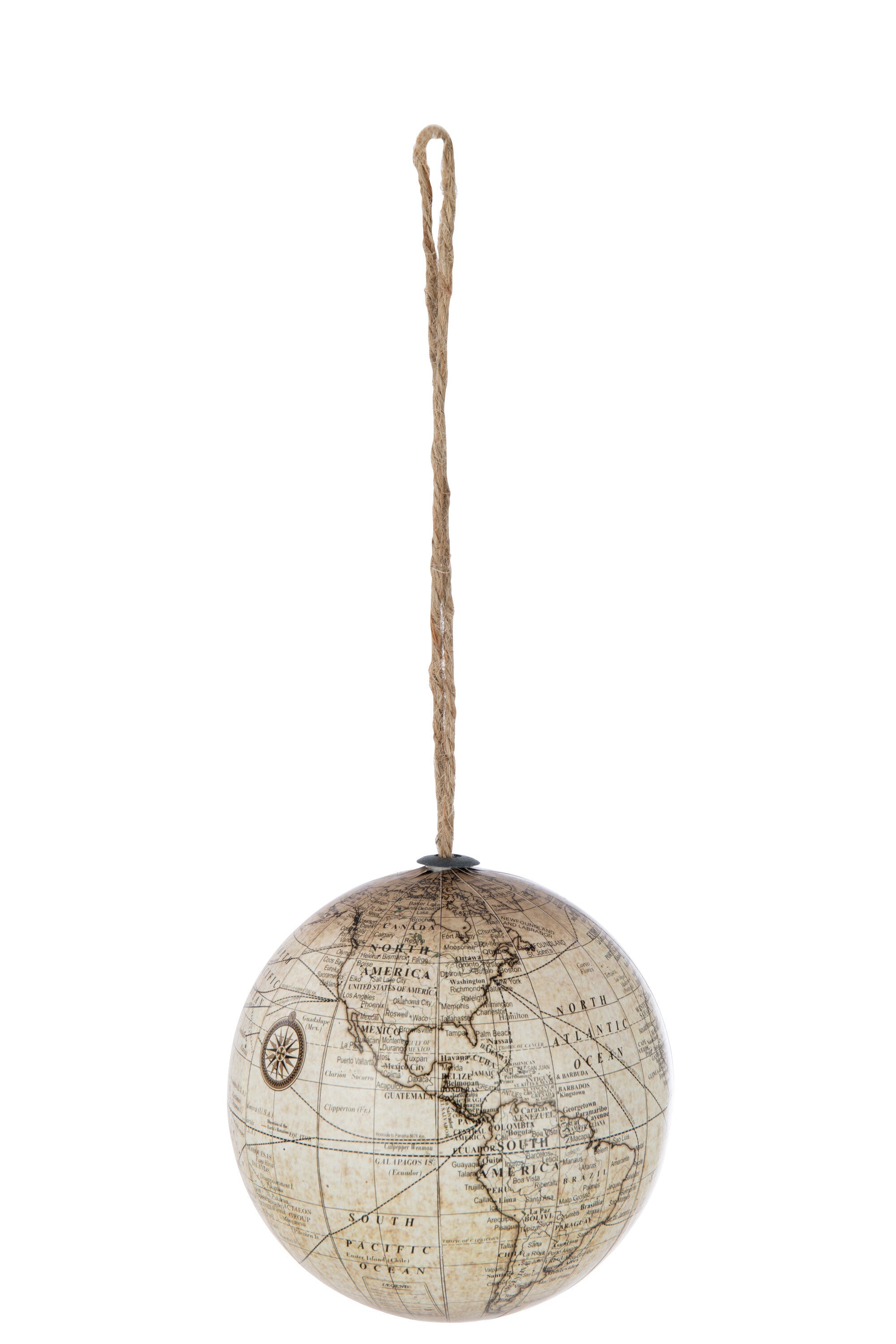 Wereldbol Hanger Plastic Beige