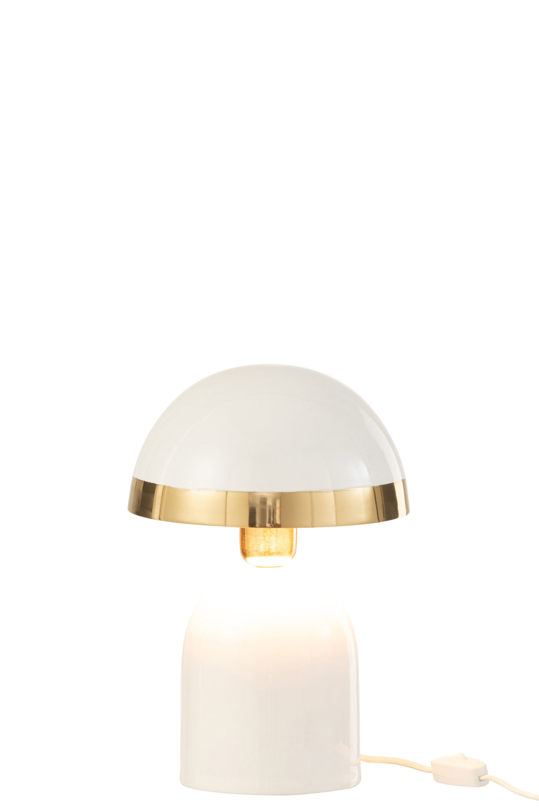 J-Line Lamp Goud Boord Metaal Blinkend Wit