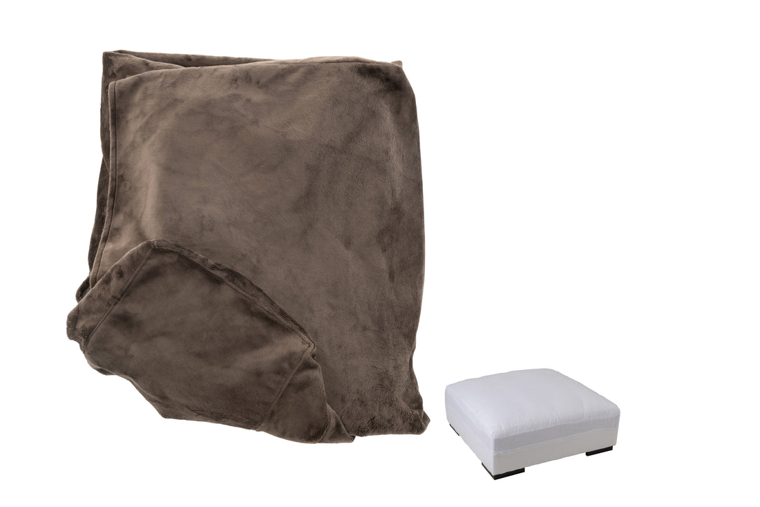 Hoes Poef Monaco Velvet Donkerbruin