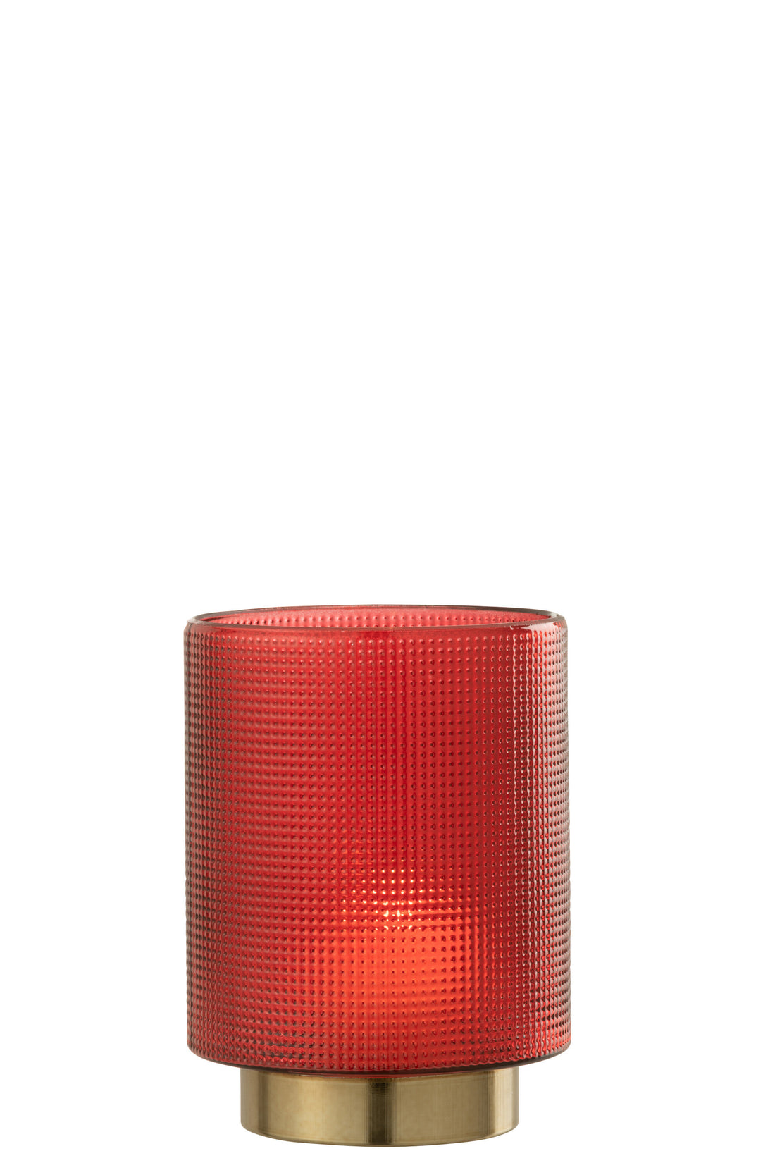 Orkaan Geruit Glas Rood/Goud Klein